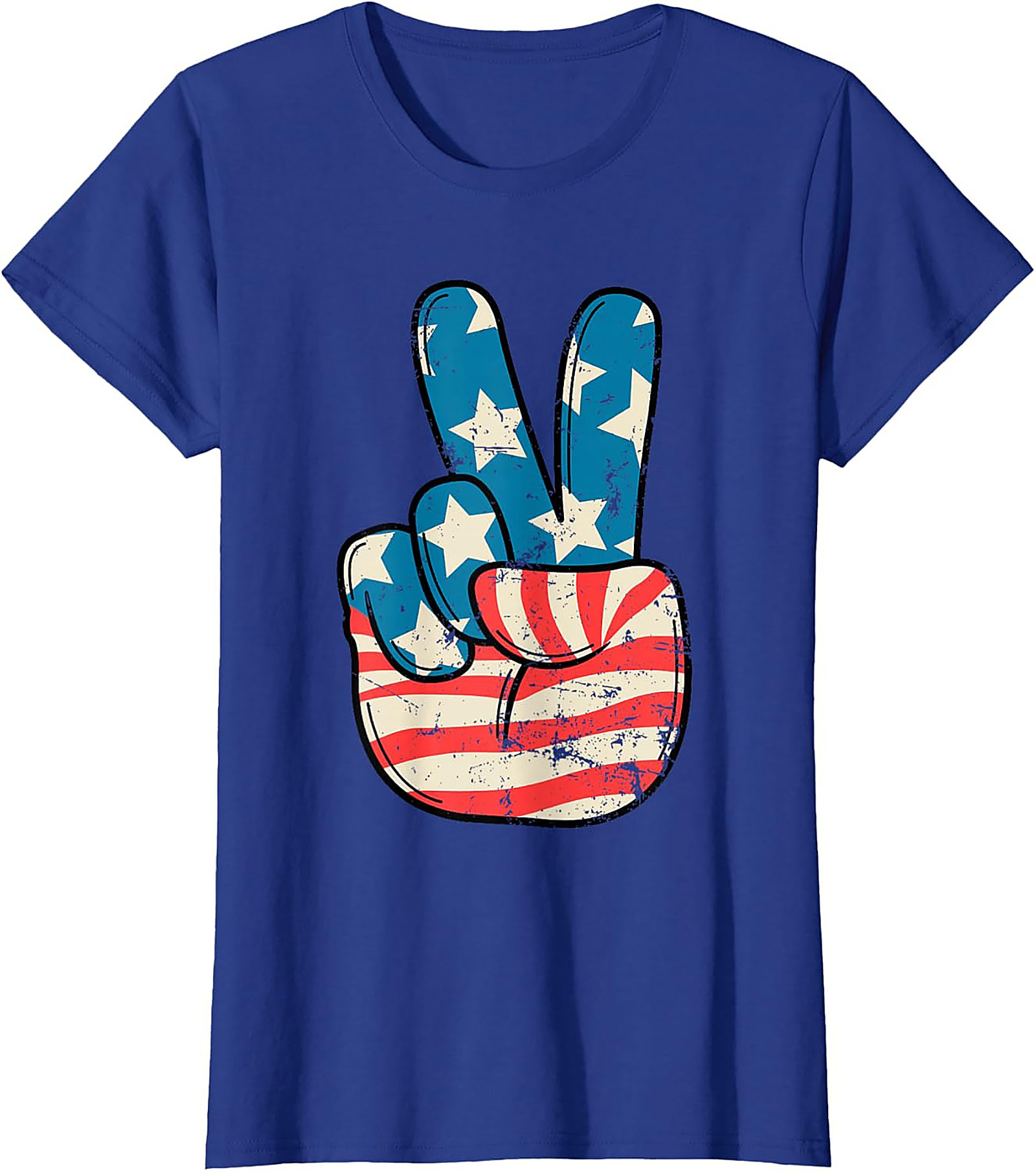 American Flag Peace Sign T-shirt | Vintage Patriotic Tee