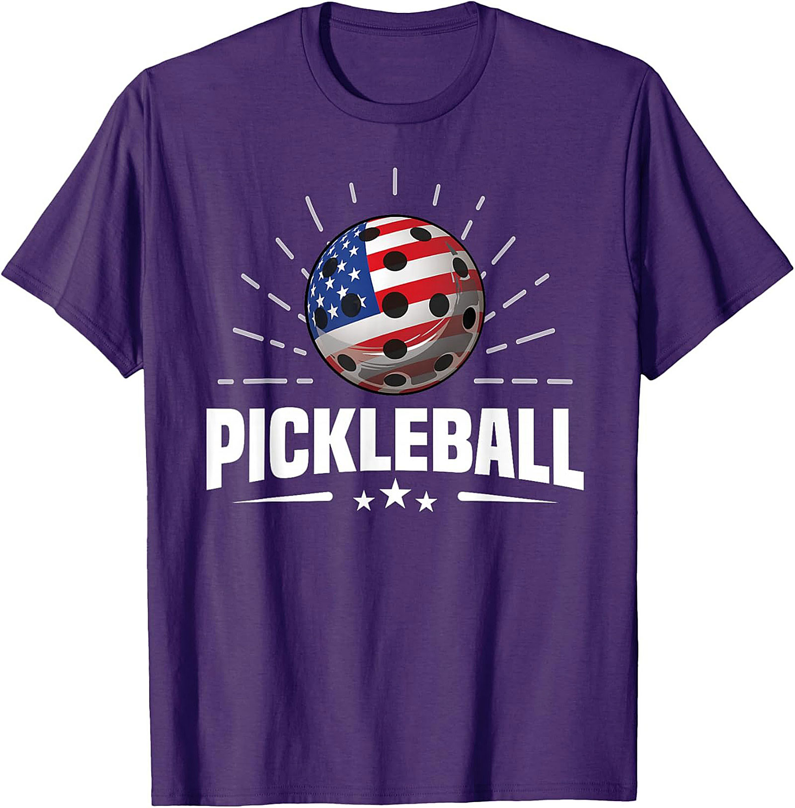 Patriotic Pickleball T-Shirt | American Flag Graphic Tee