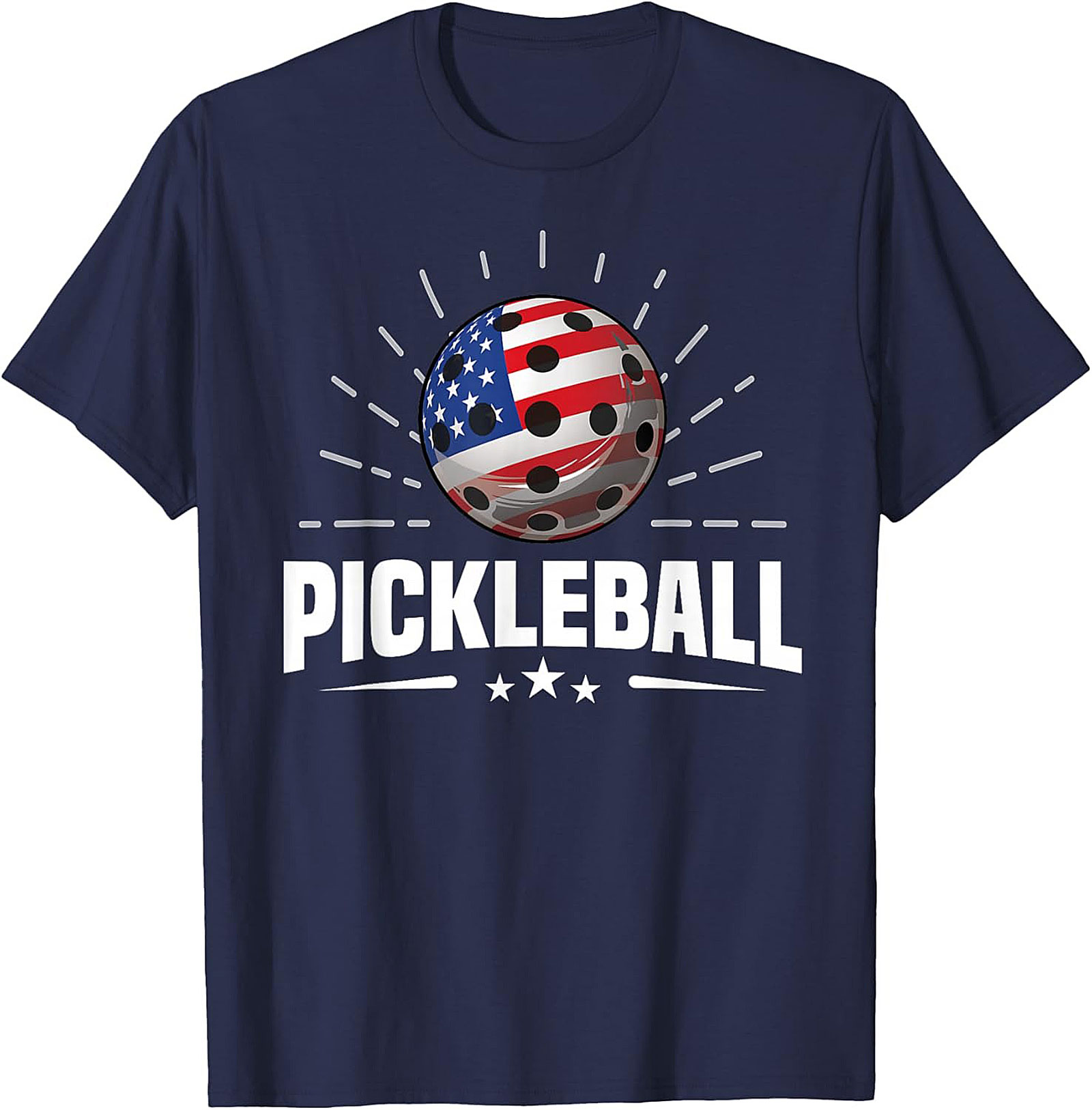 Patriotic Pickleball T-Shirt | American Flag Graphic Tee