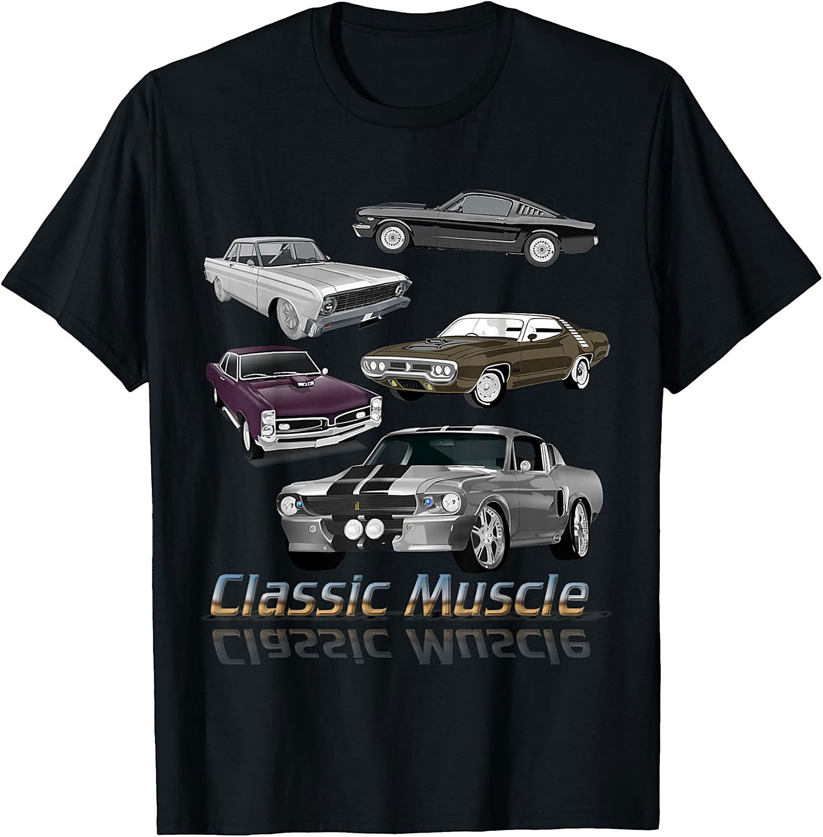 Classic Muscle Car T-shirt Vintage Car Graphic Tee