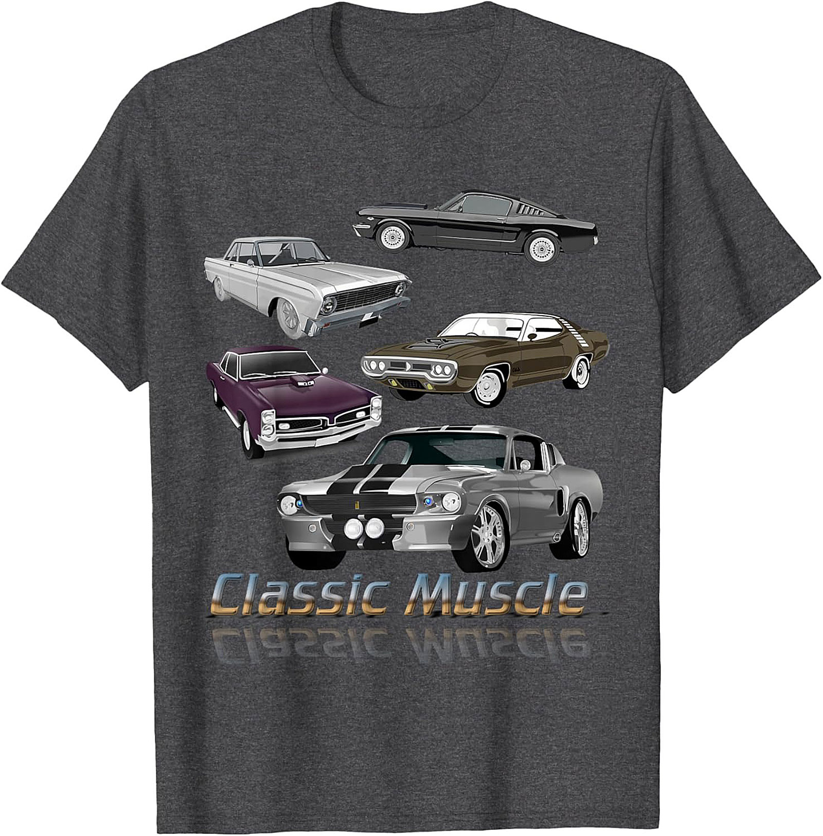 Classic Muscle Car T-shirt Vintage Car Graphic Tee