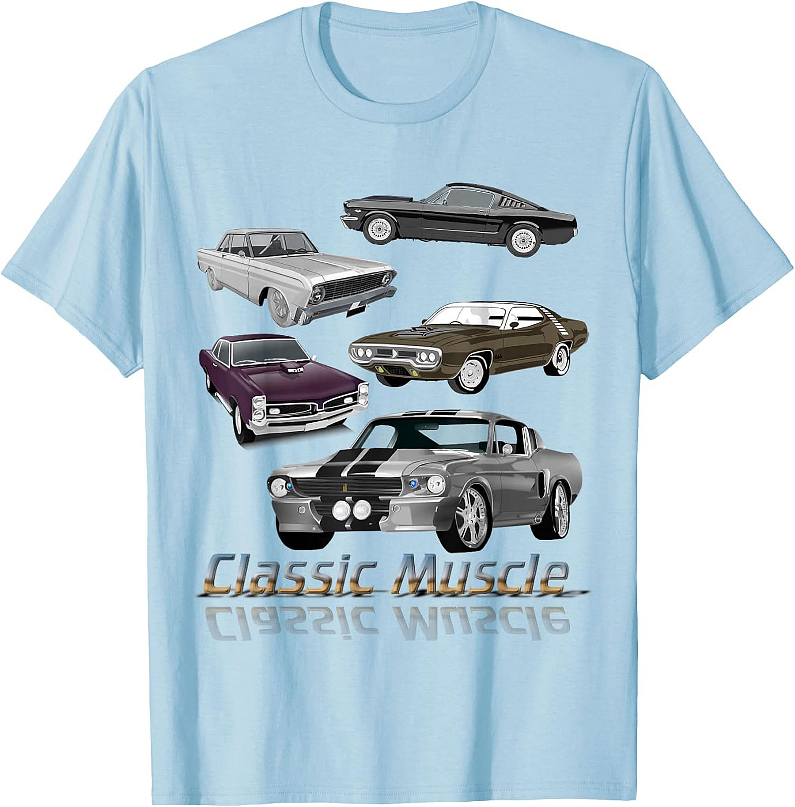 Classic Muscle Car T-shirt Vintage Car Graphic Tee