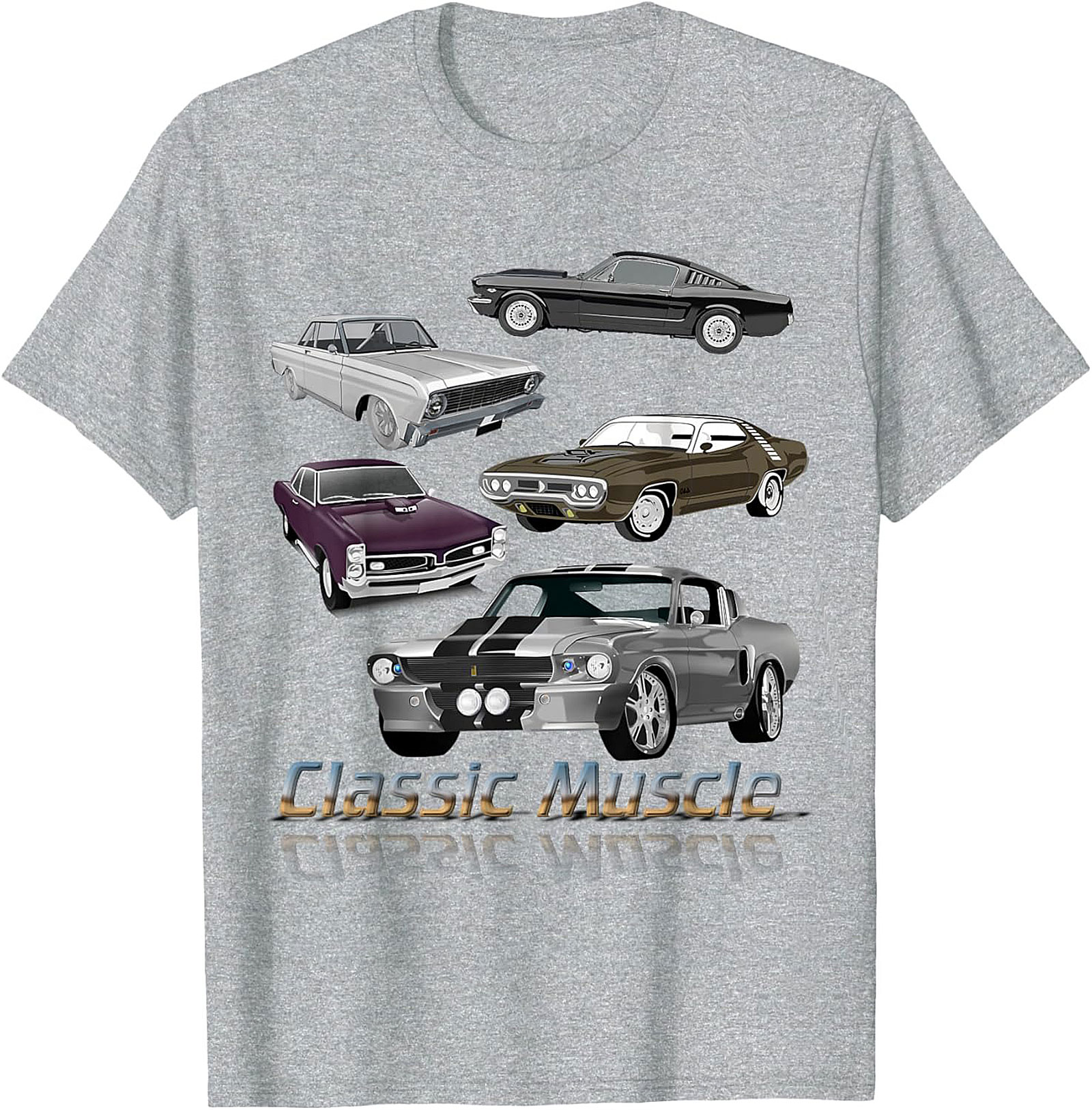 Classic Muscle Car T-shirt Vintage Car Graphic Tee