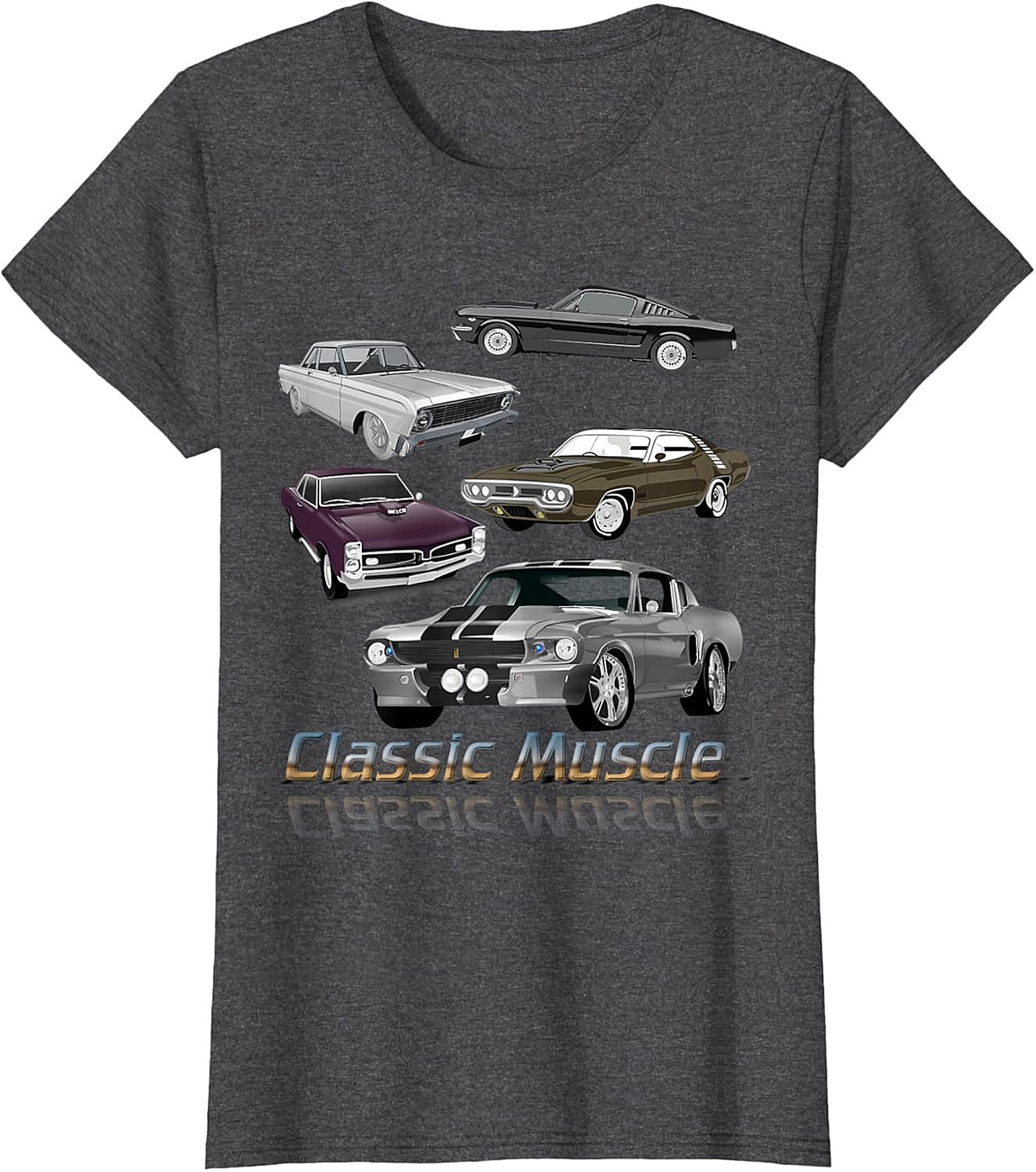 Classic Muscle Car T-shirt Vintage Car Graphic Tee