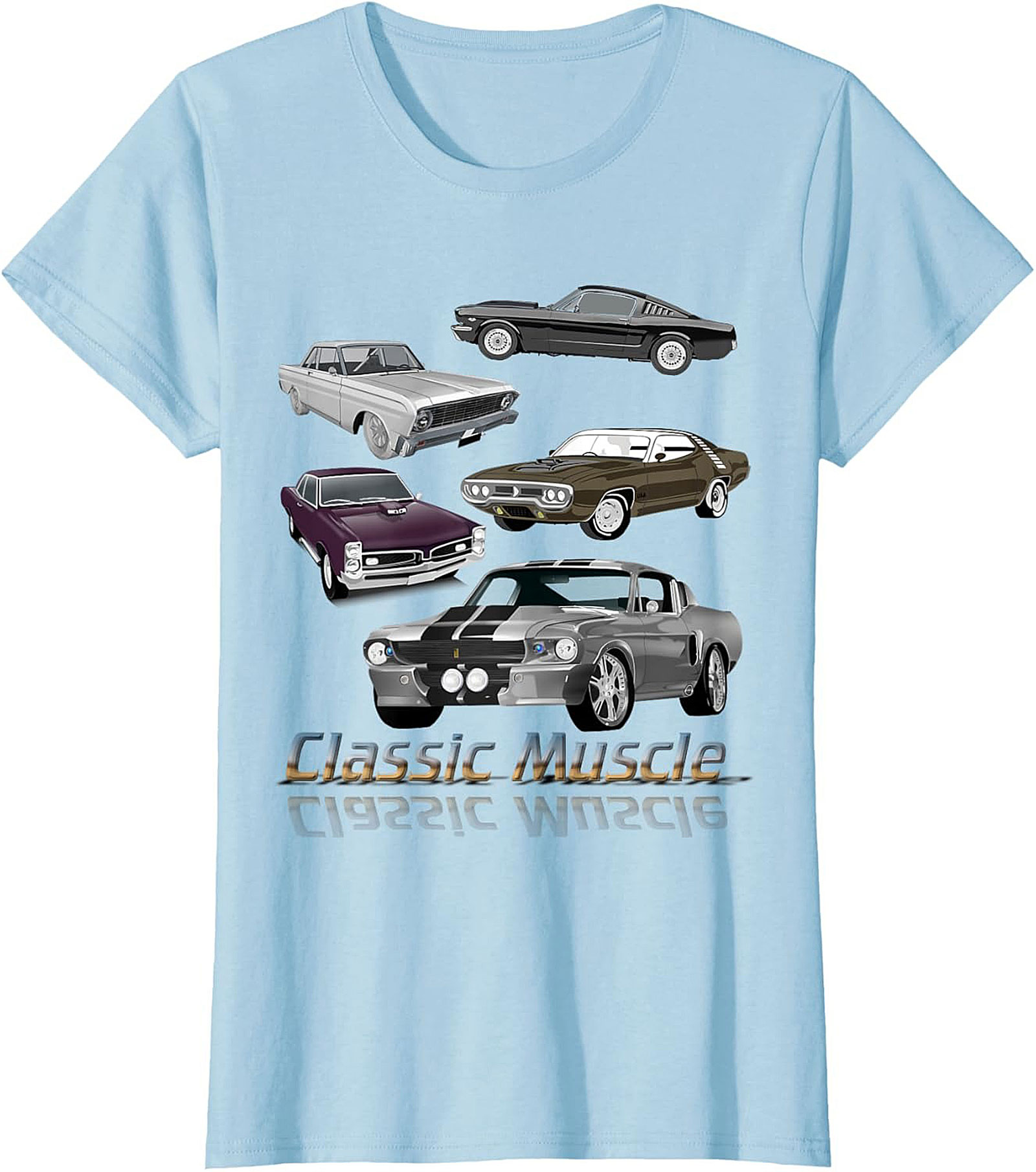 Classic Muscle Car T-shirt Vintage Car Graphic Tee