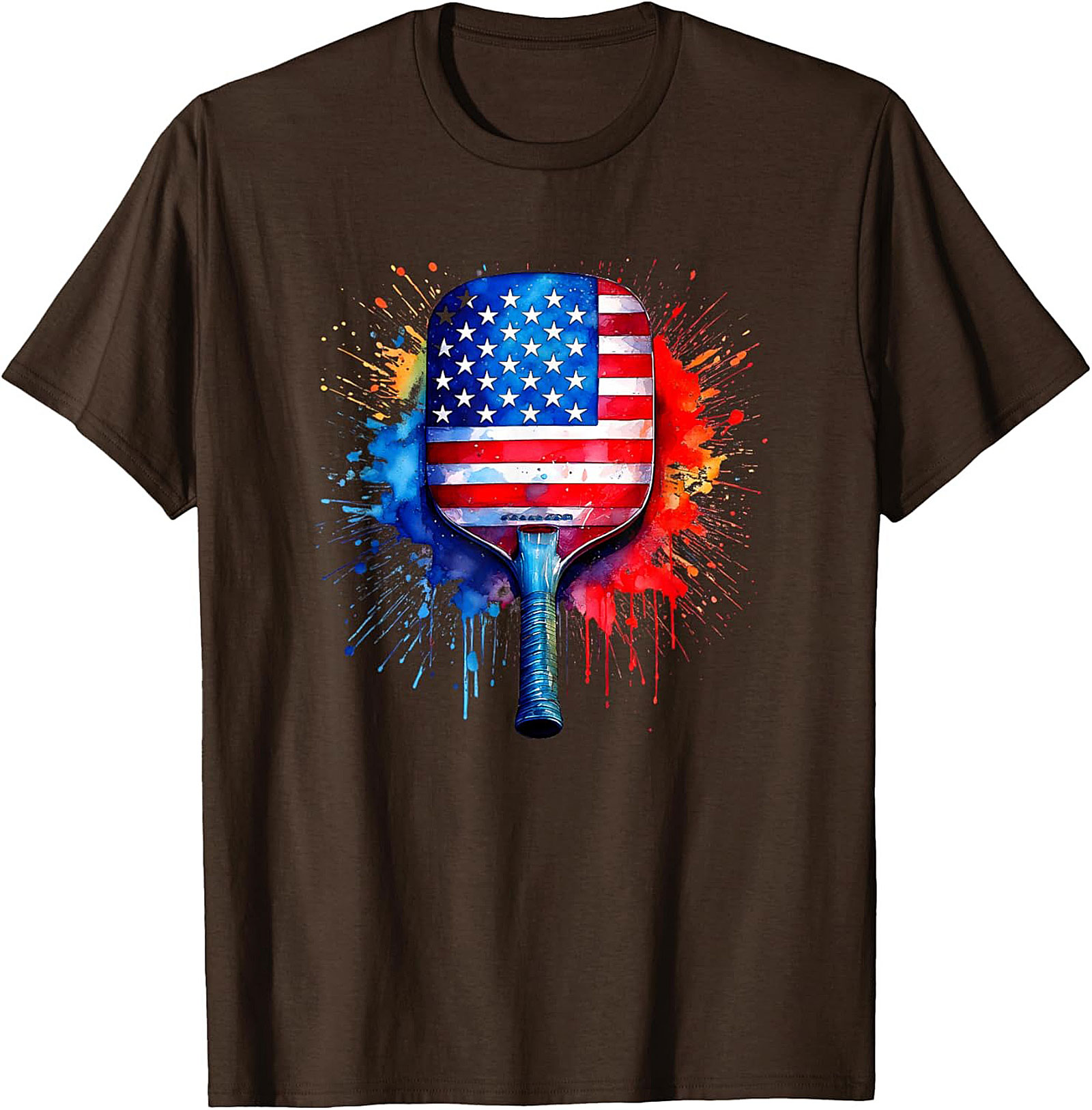 Patriotic Pickleball Graphic Tee | American Flag Shirt