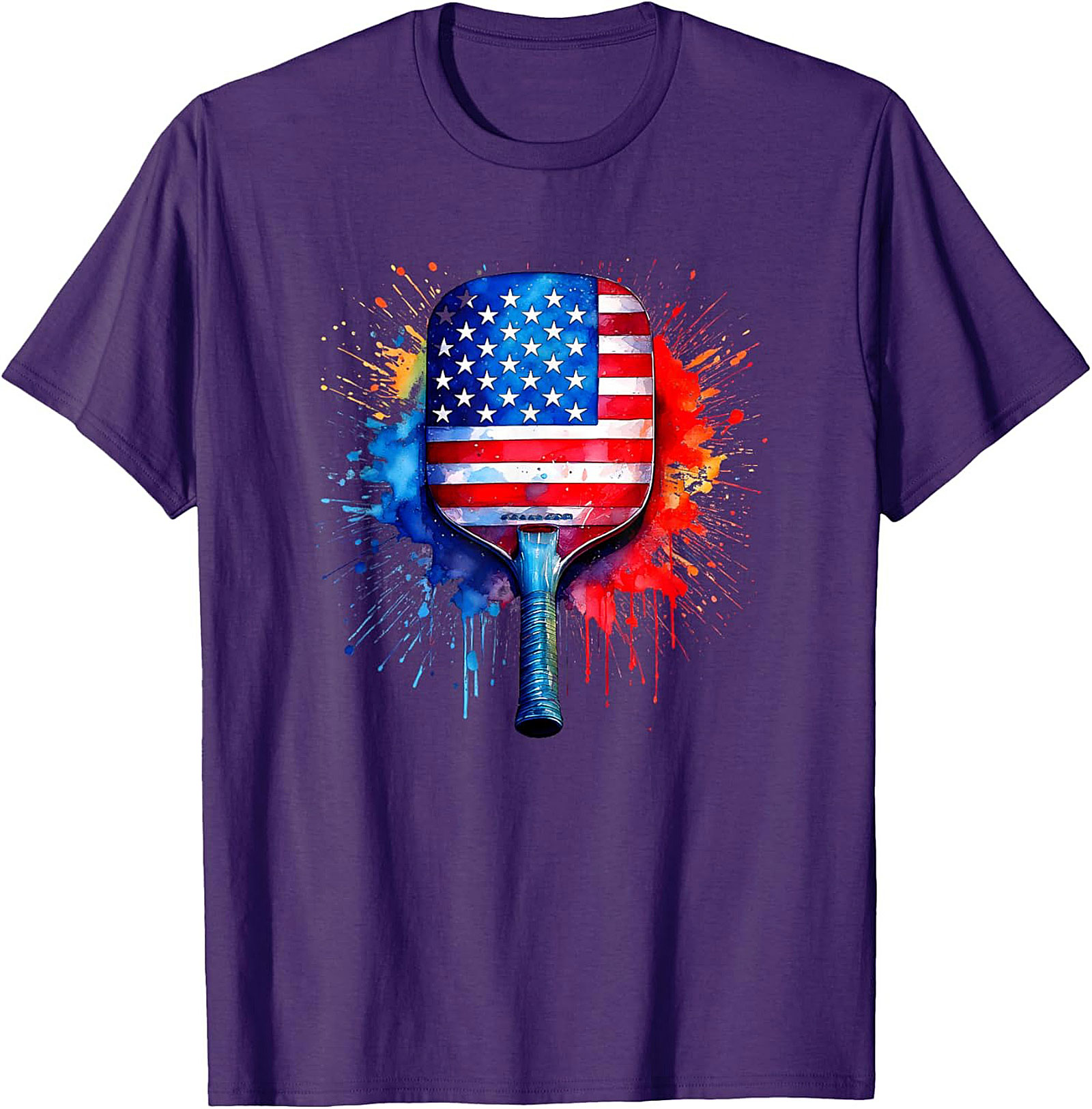 Patriotic Pickleball Graphic Tee | American Flag Shirt