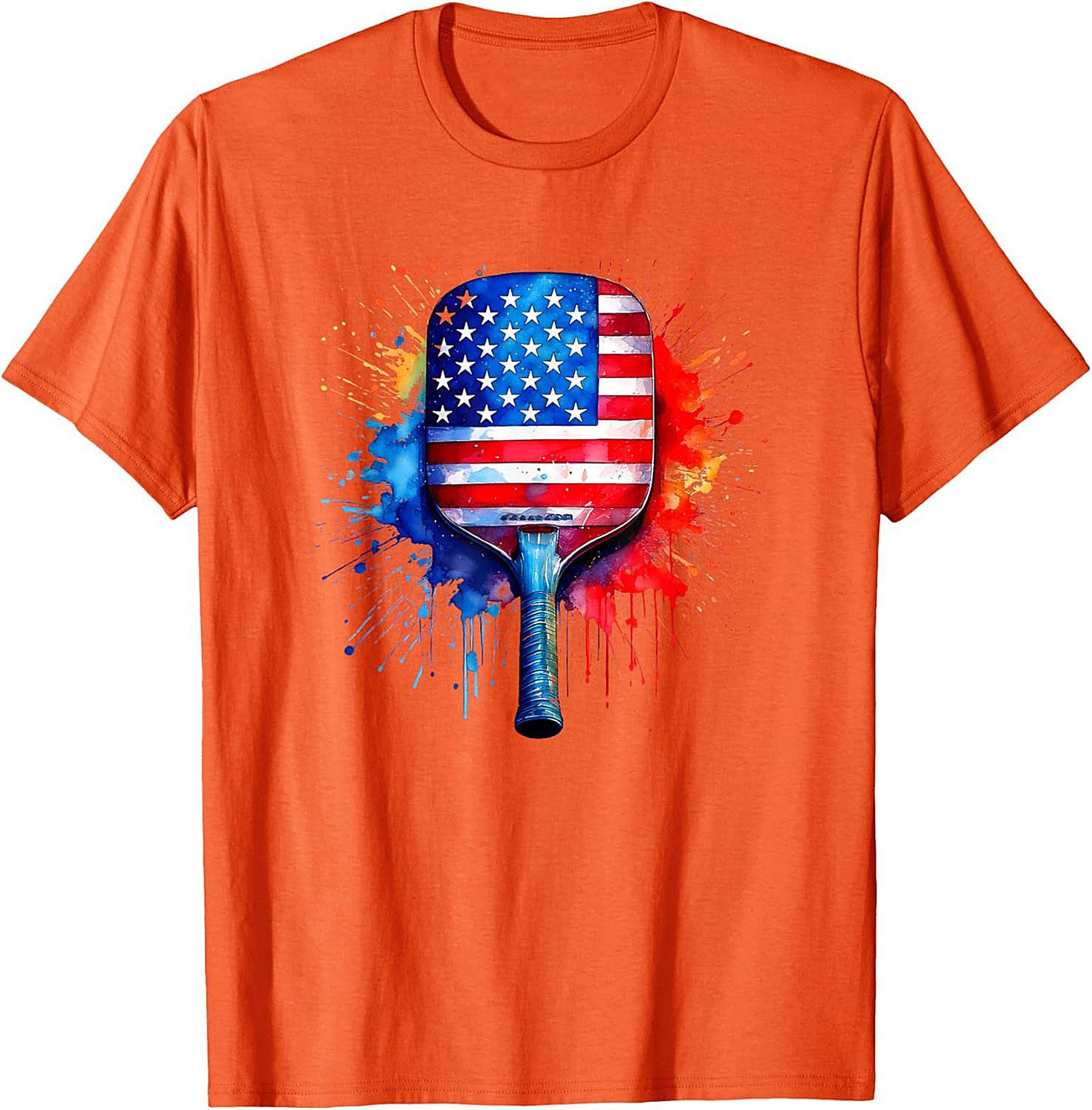 Patriotic Pickleball Graphic Tee | American Flag Shirt