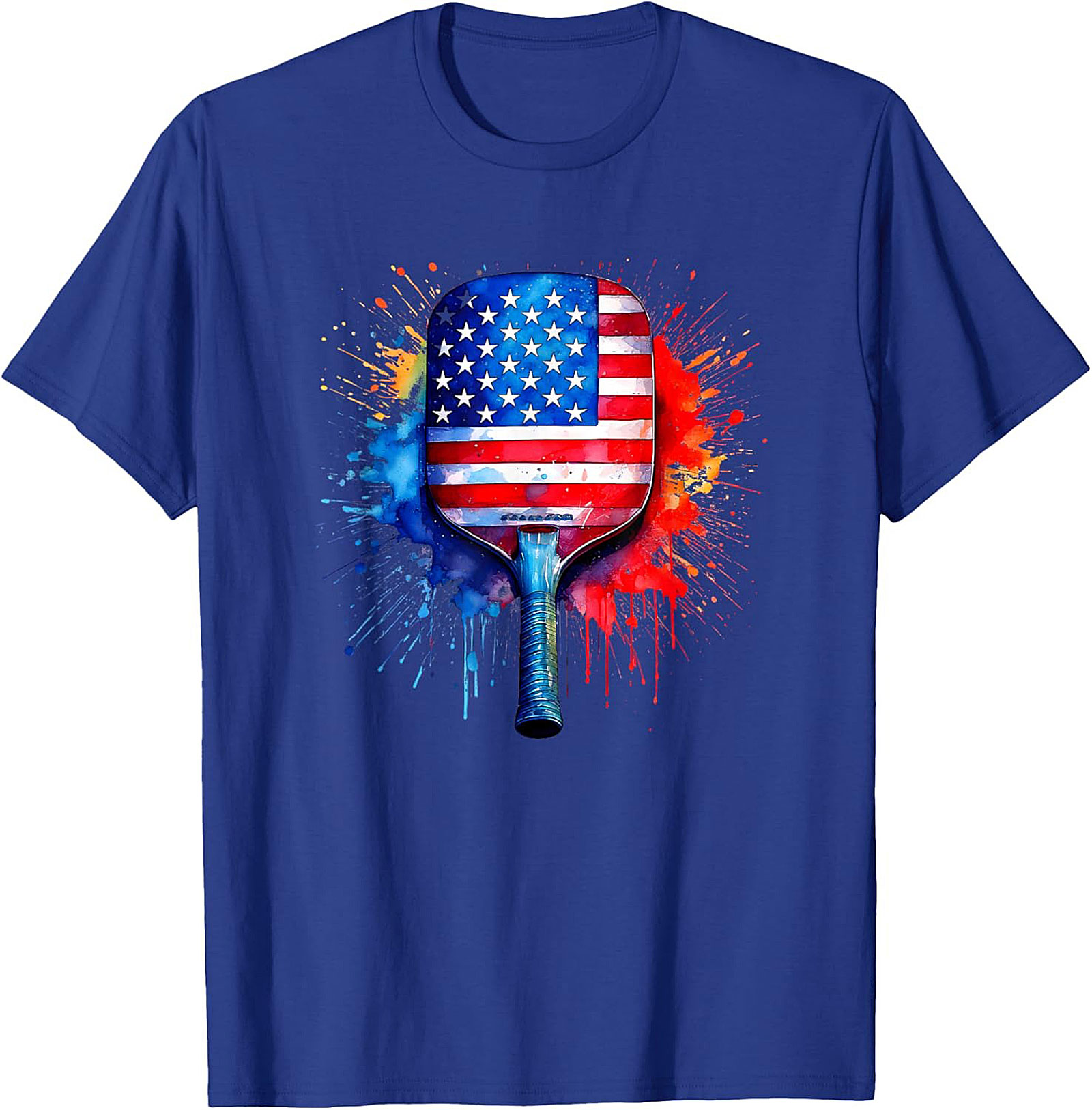 Patriotic Pickleball Graphic Tee | American Flag Shirt