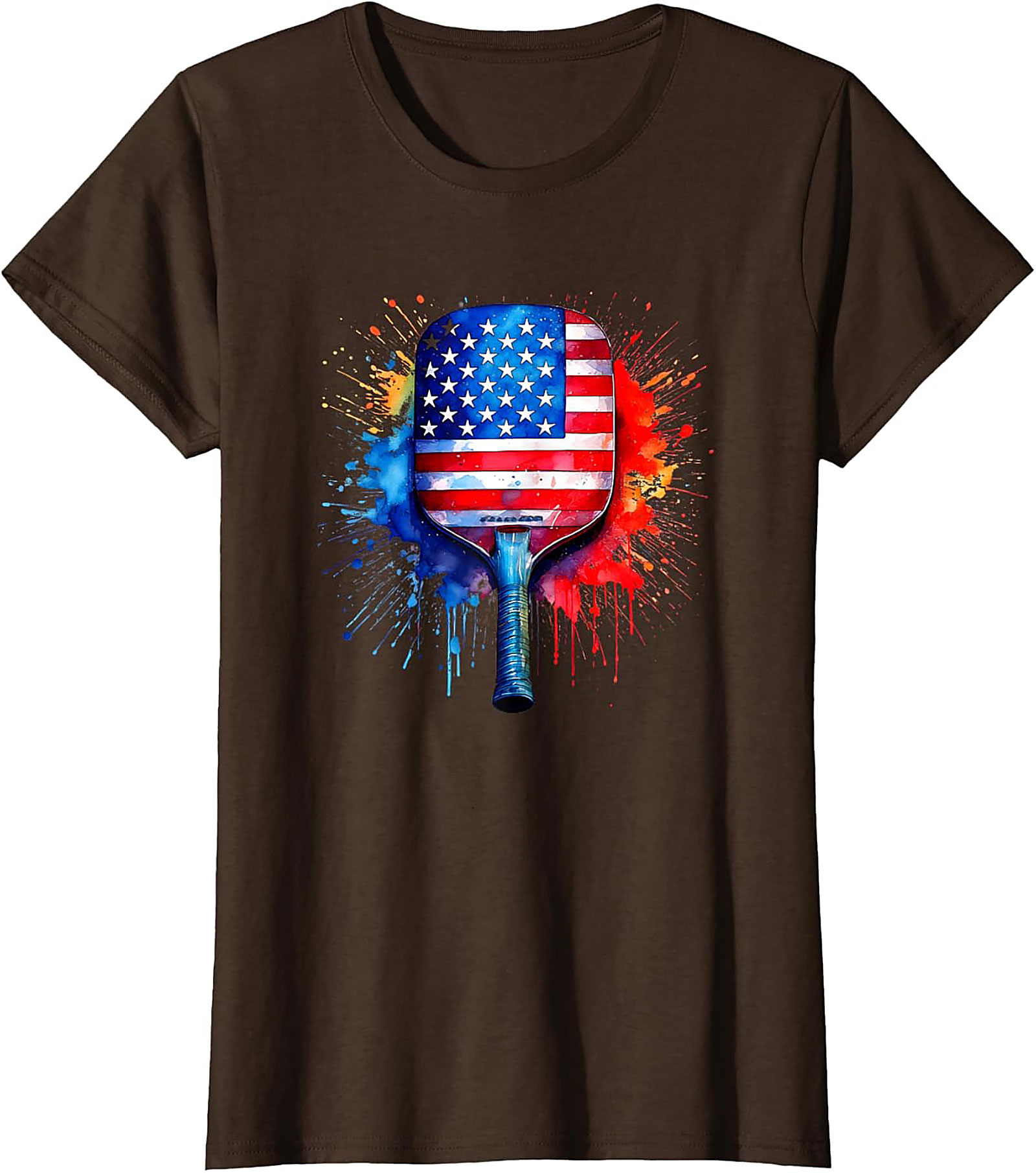 Patriotic Pickleball Graphic Tee | American Flag Shirt