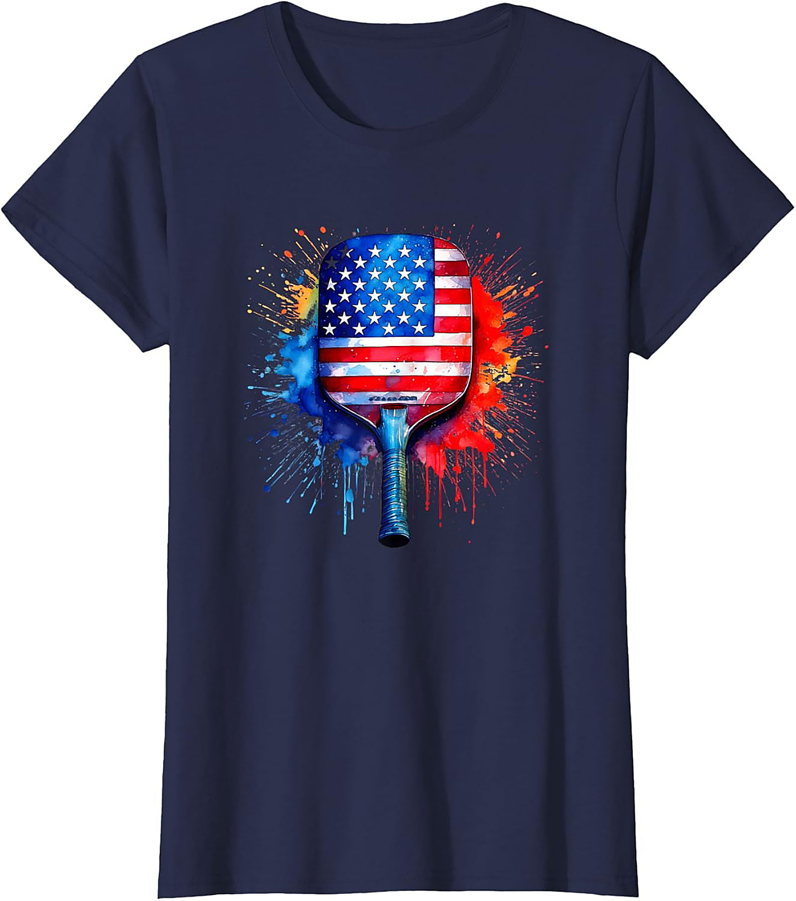 Patriotic Pickleball Graphic Tee | American Flag Shirt