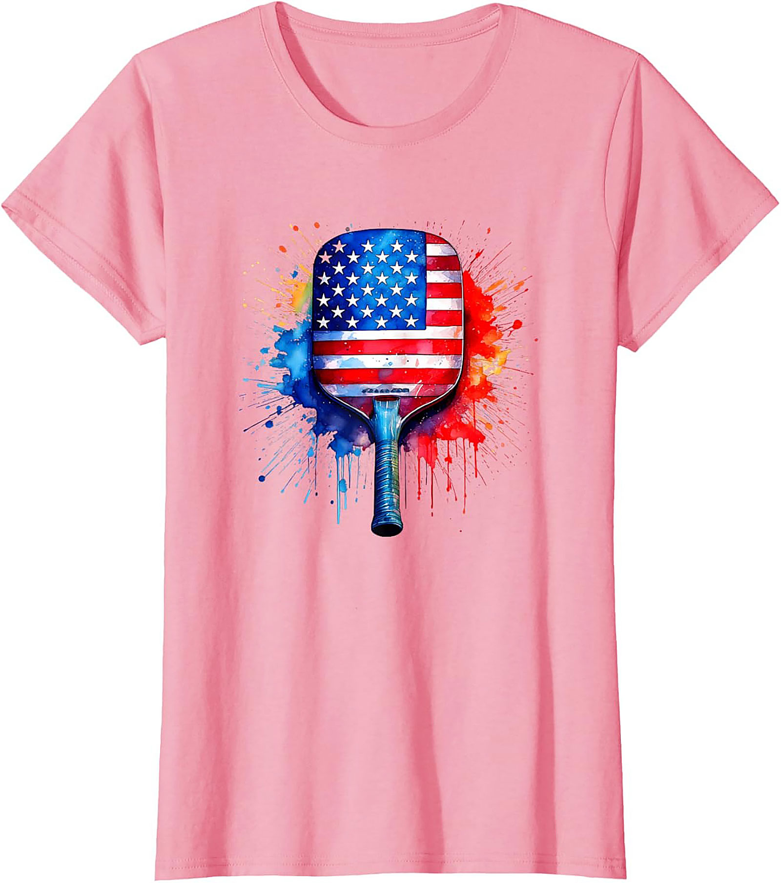 Patriotic Pickleball Graphic Tee | American Flag Shirt