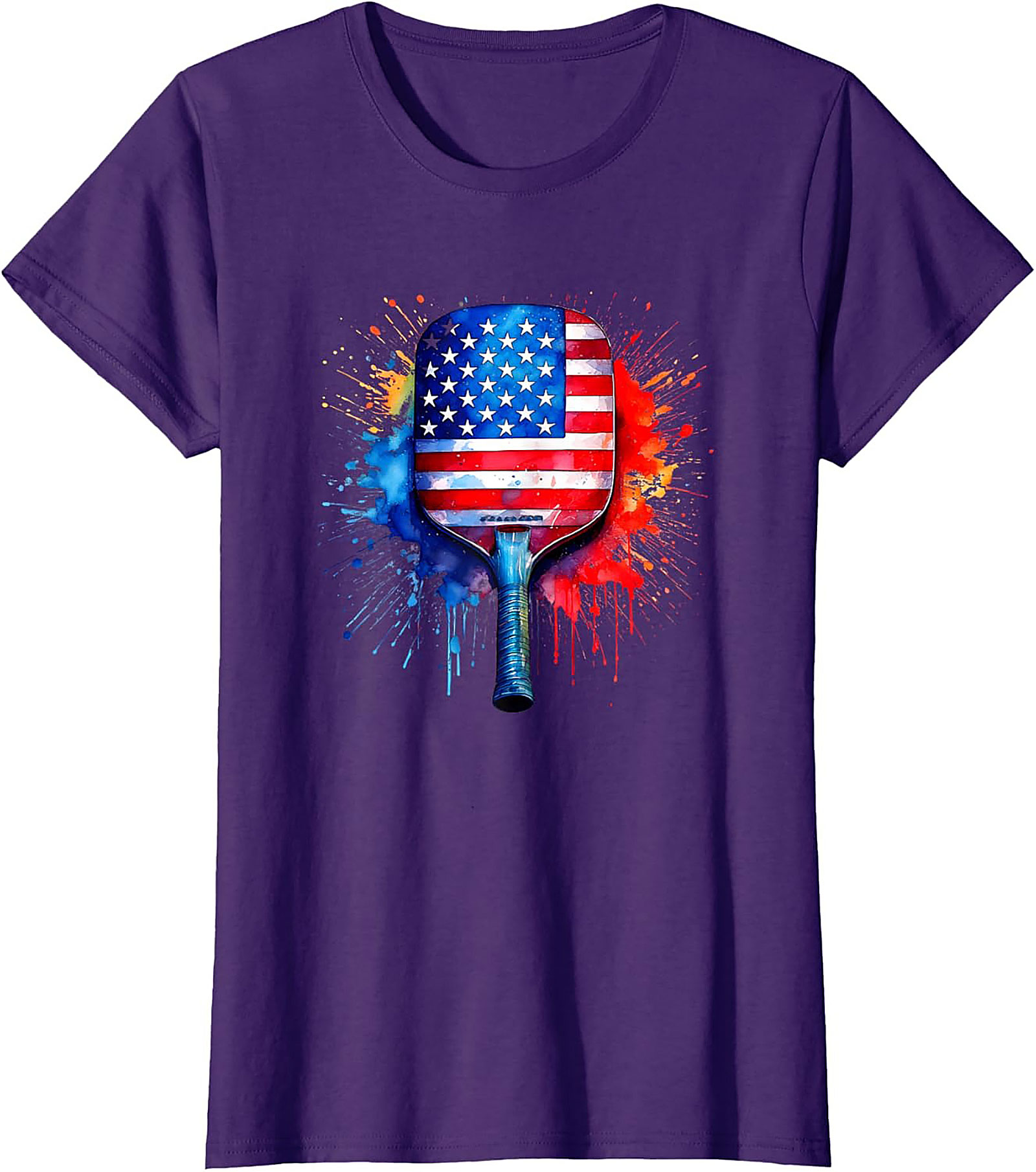 Patriotic Pickleball Graphic Tee | American Flag Shirt