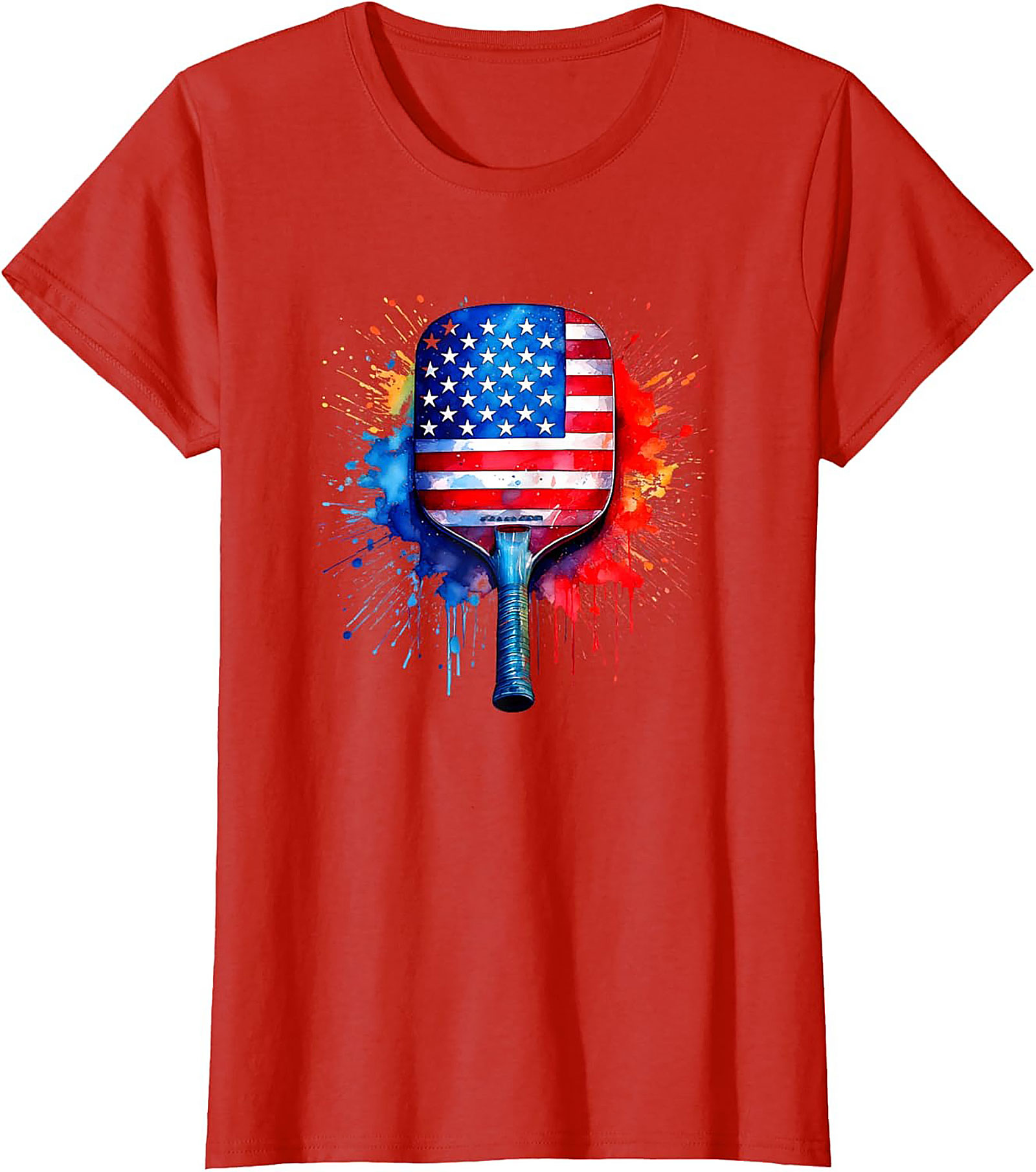 Patriotic Pickleball Graphic Tee | American Flag Shirt