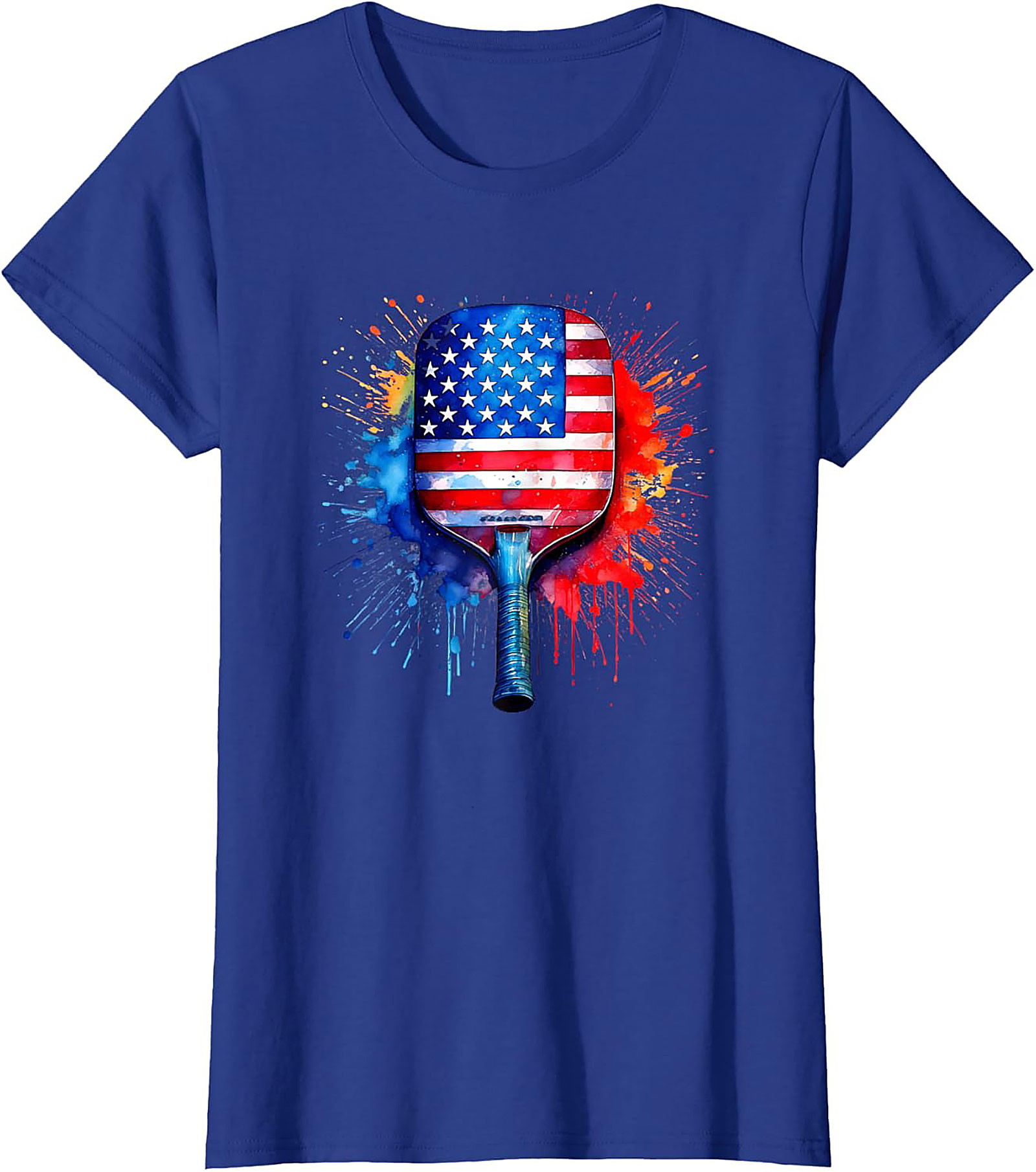 Patriotic Pickleball Graphic Tee | American Flag Shirt