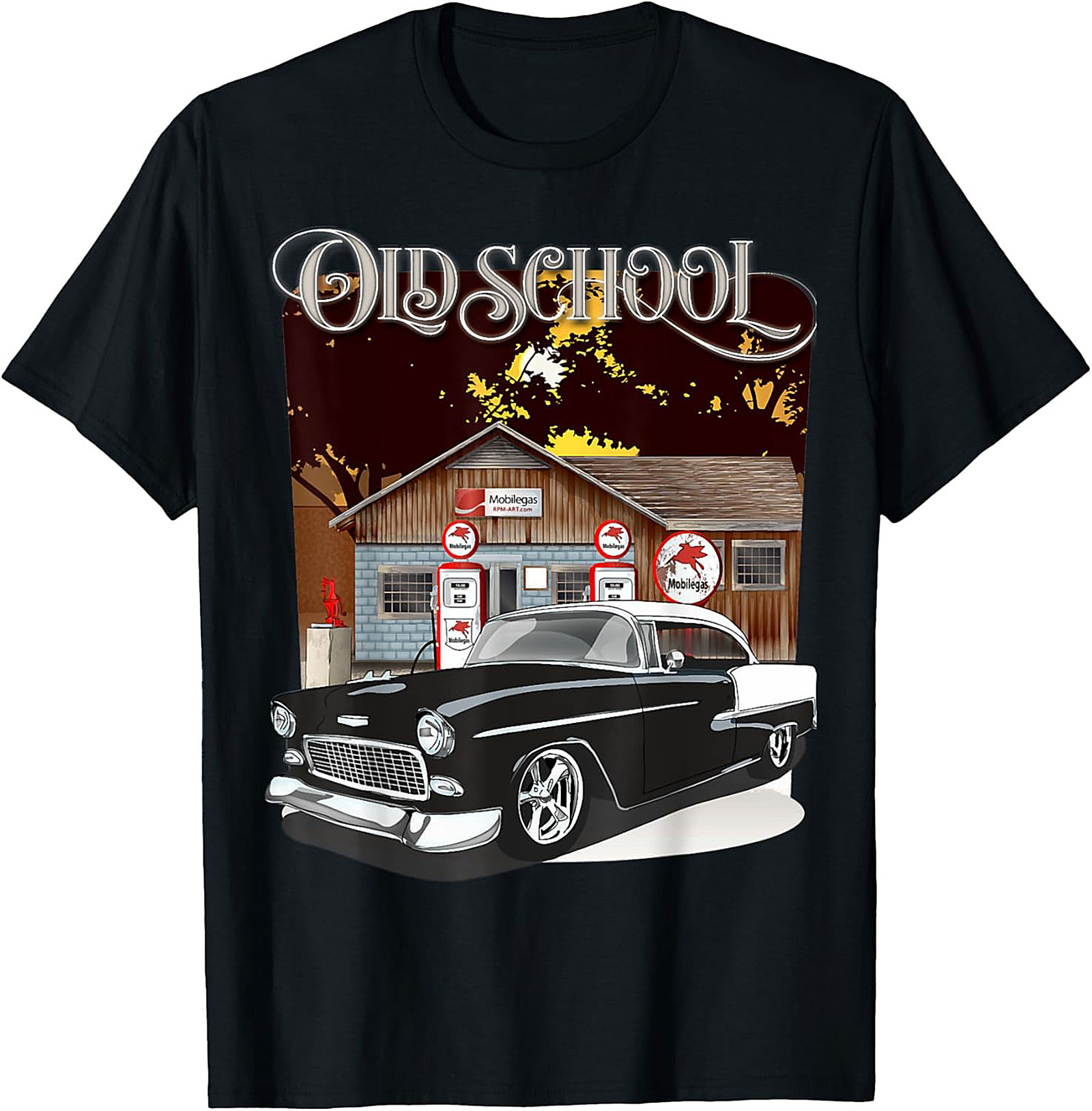 Old School Car T-shirt Classic '55 Chevy Graphic Tee