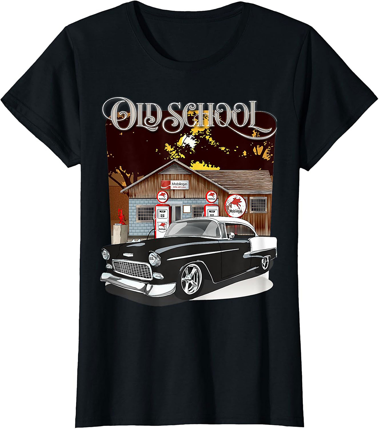 Old School Car T-shirt Classic '55 Chevy Graphic Tee