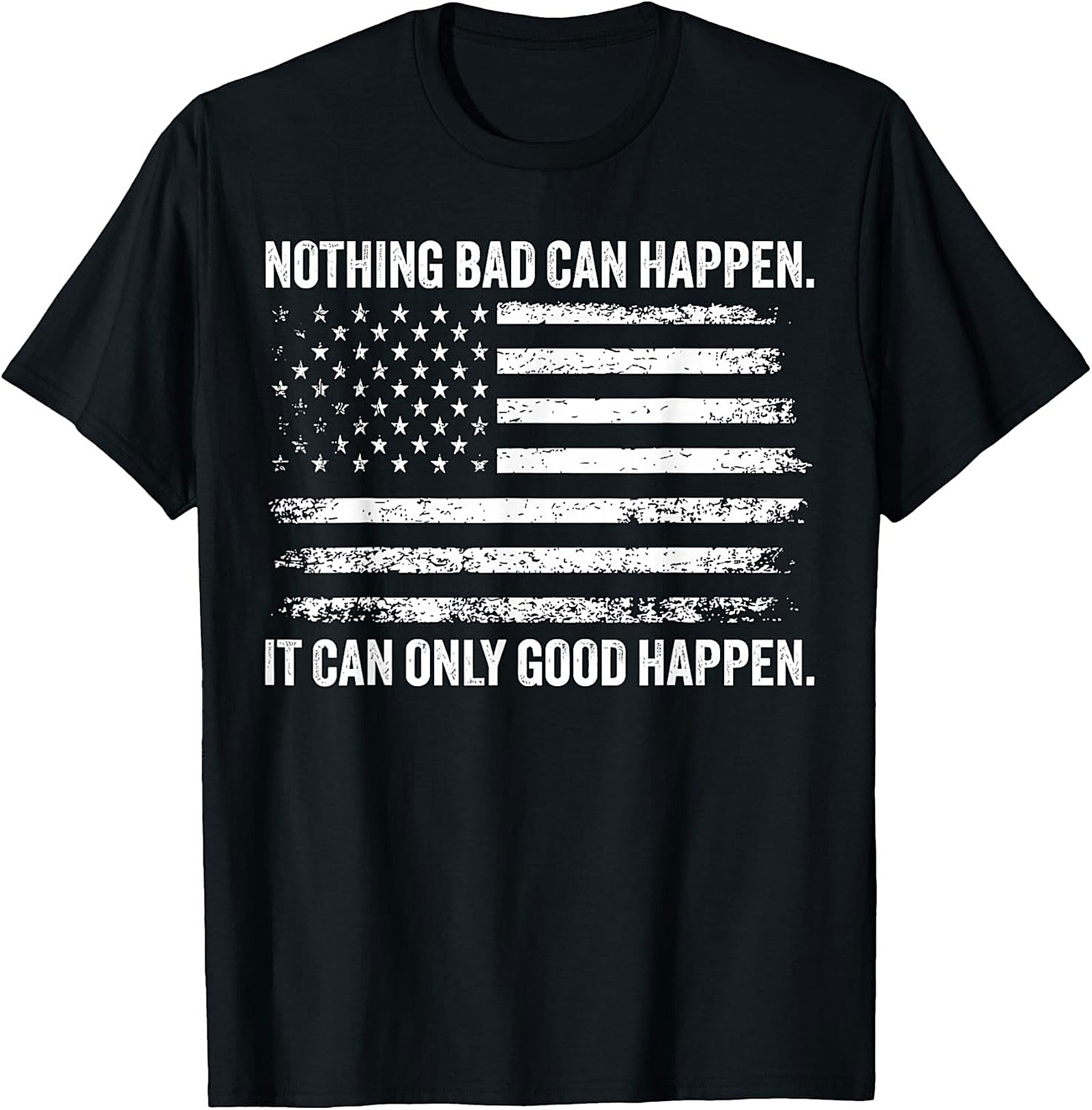 Patriotic Optimism Graphic Tee | Funny American Flag Shirt