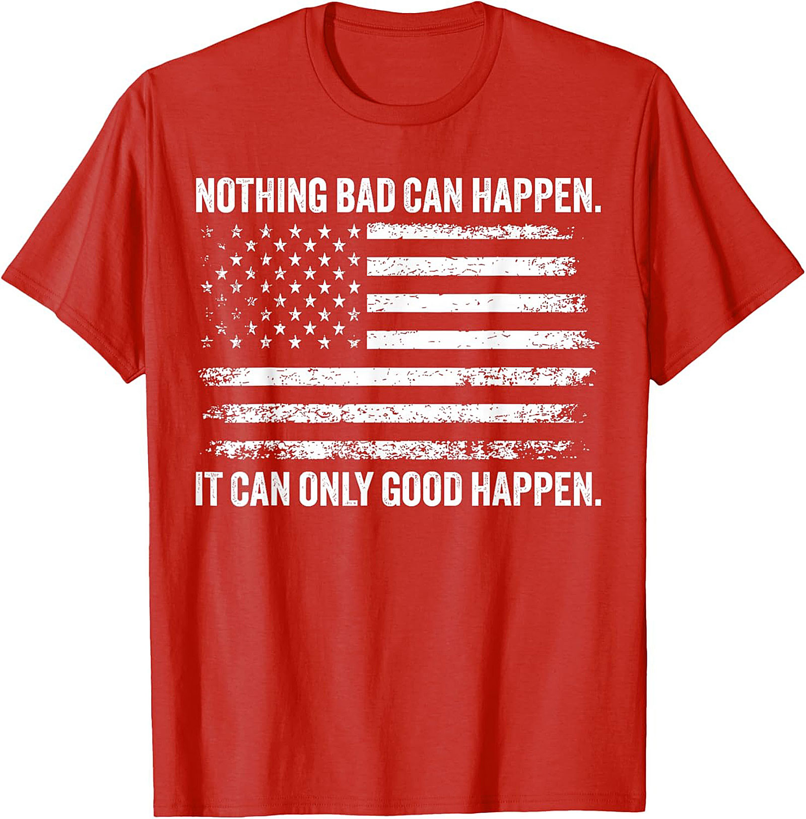 Patriotic Optimism Graphic Tee | Funny American Flag Shirt