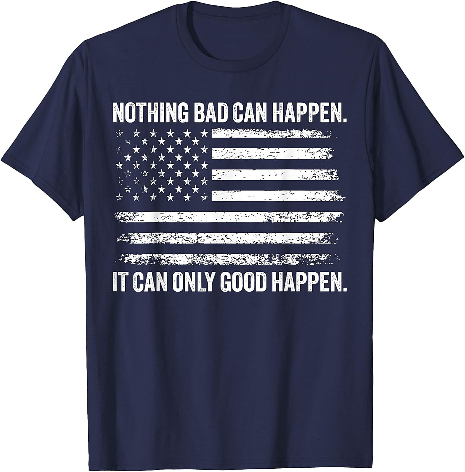 Patriotic Optimism Graphic Tee | Funny American Flag Shirt