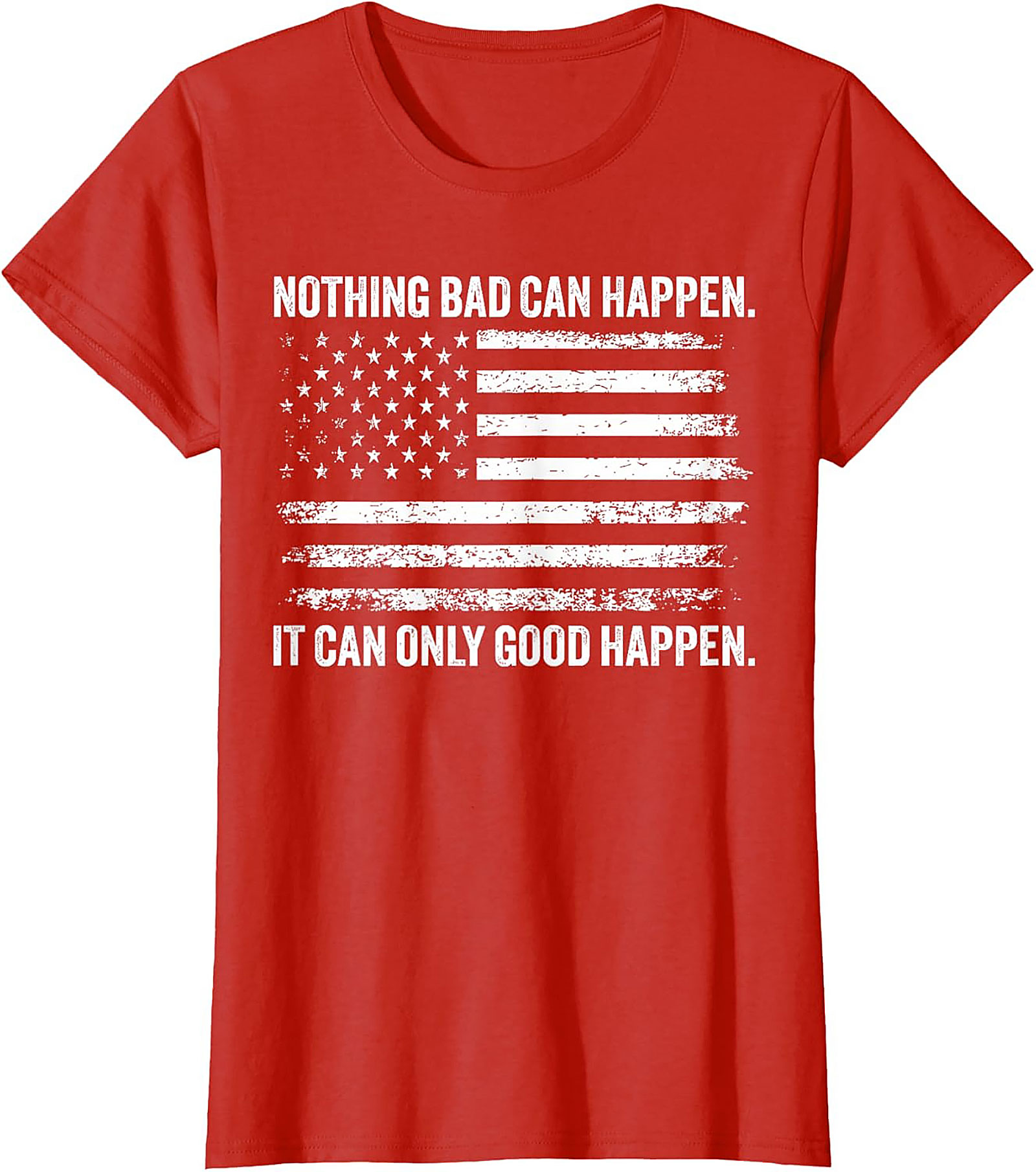 Patriotic Optimism Graphic Tee | Funny American Flag Shirt