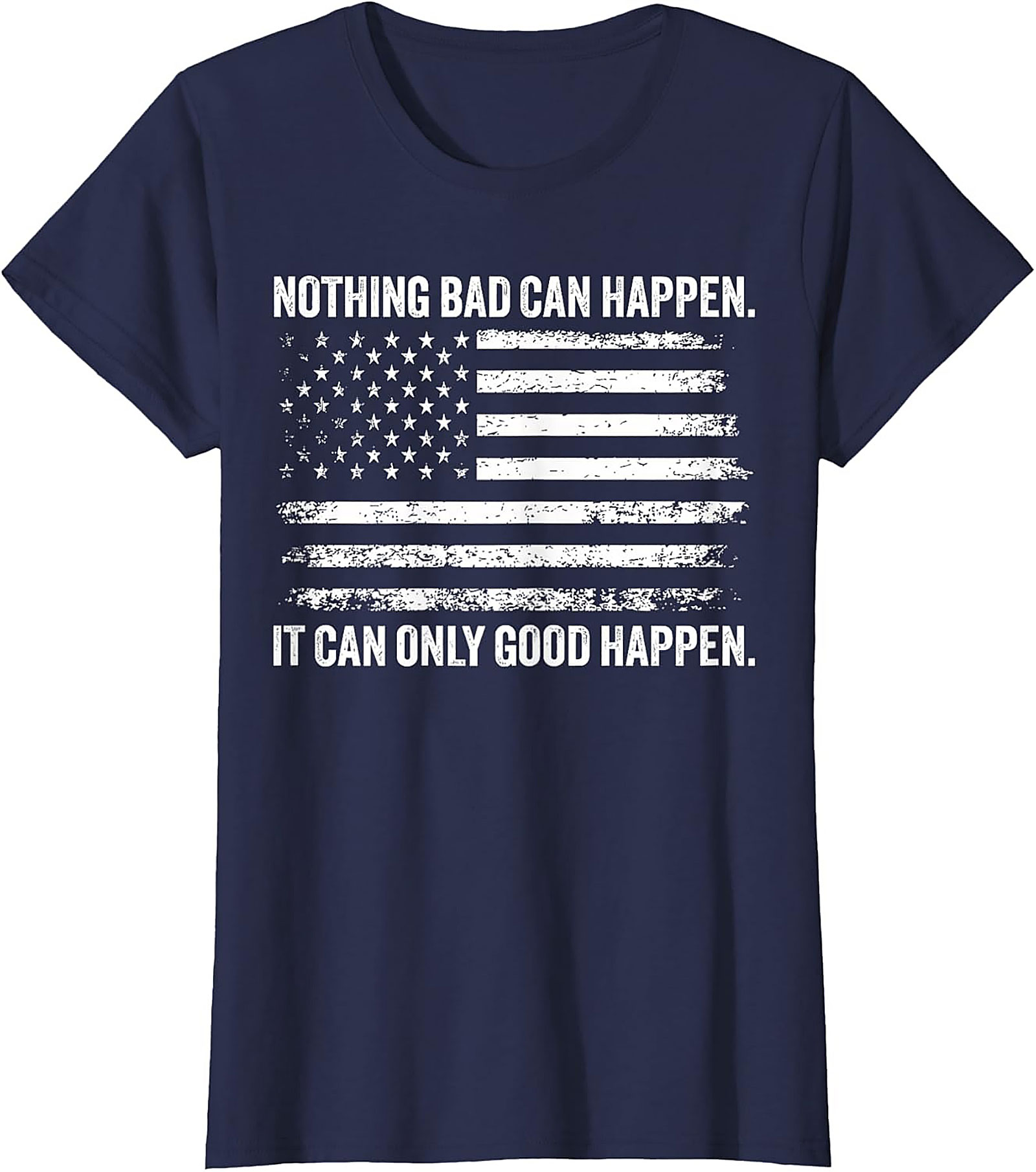 Patriotic Optimism Graphic Tee | Funny American Flag Shirt