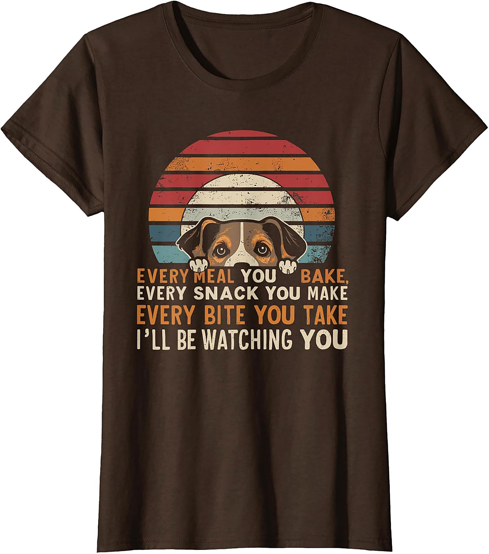 Funny Dog Watching T-Shirt - Every Bite You Take Beagle Tee