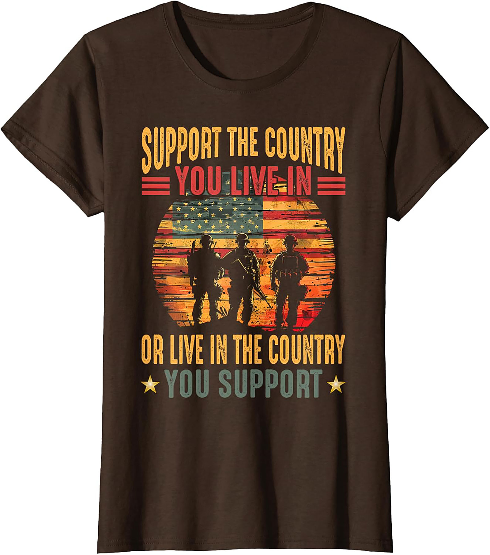 Patriotic Support T-shirt | USA Flag Graphic Tee