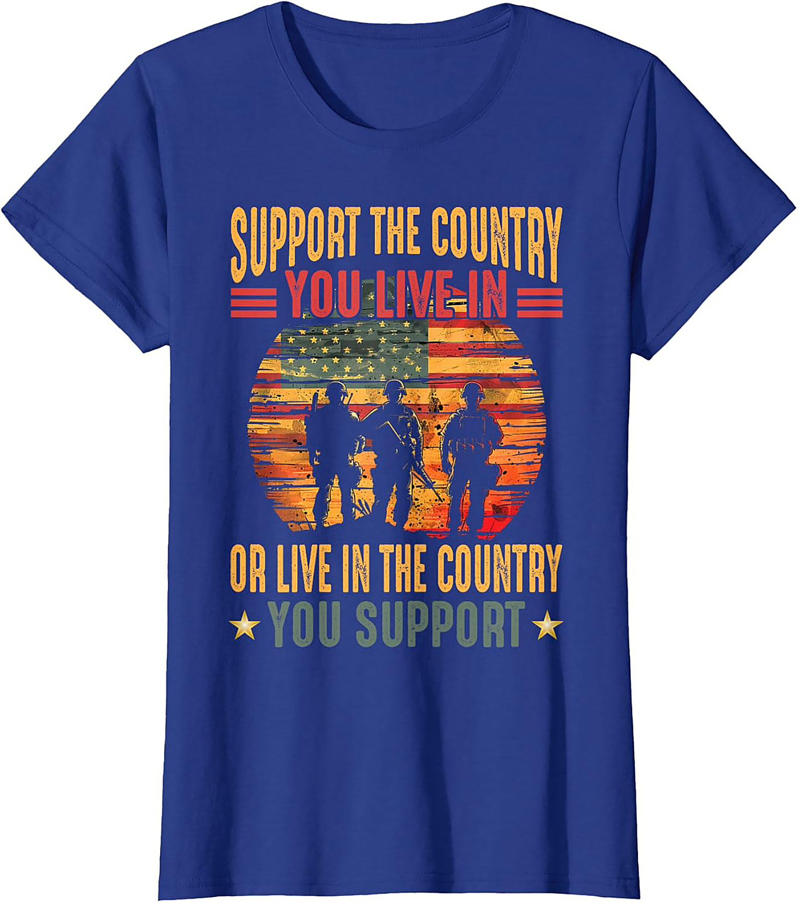 Patriotic Support T-shirt | USA Flag Graphic Tee