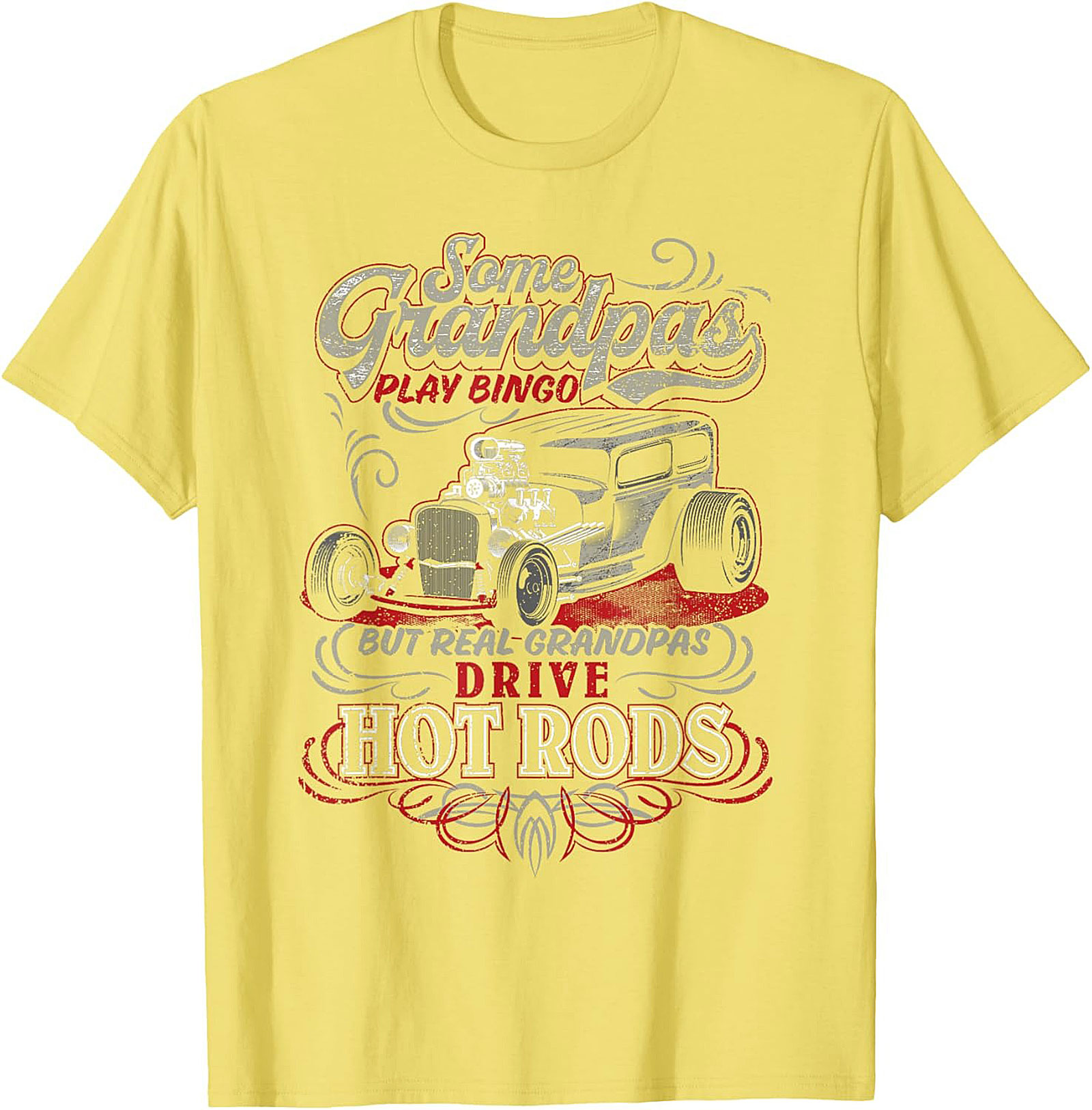 Hot Rod Grandpa Graphic Tee Funny Car Shirt Gift
