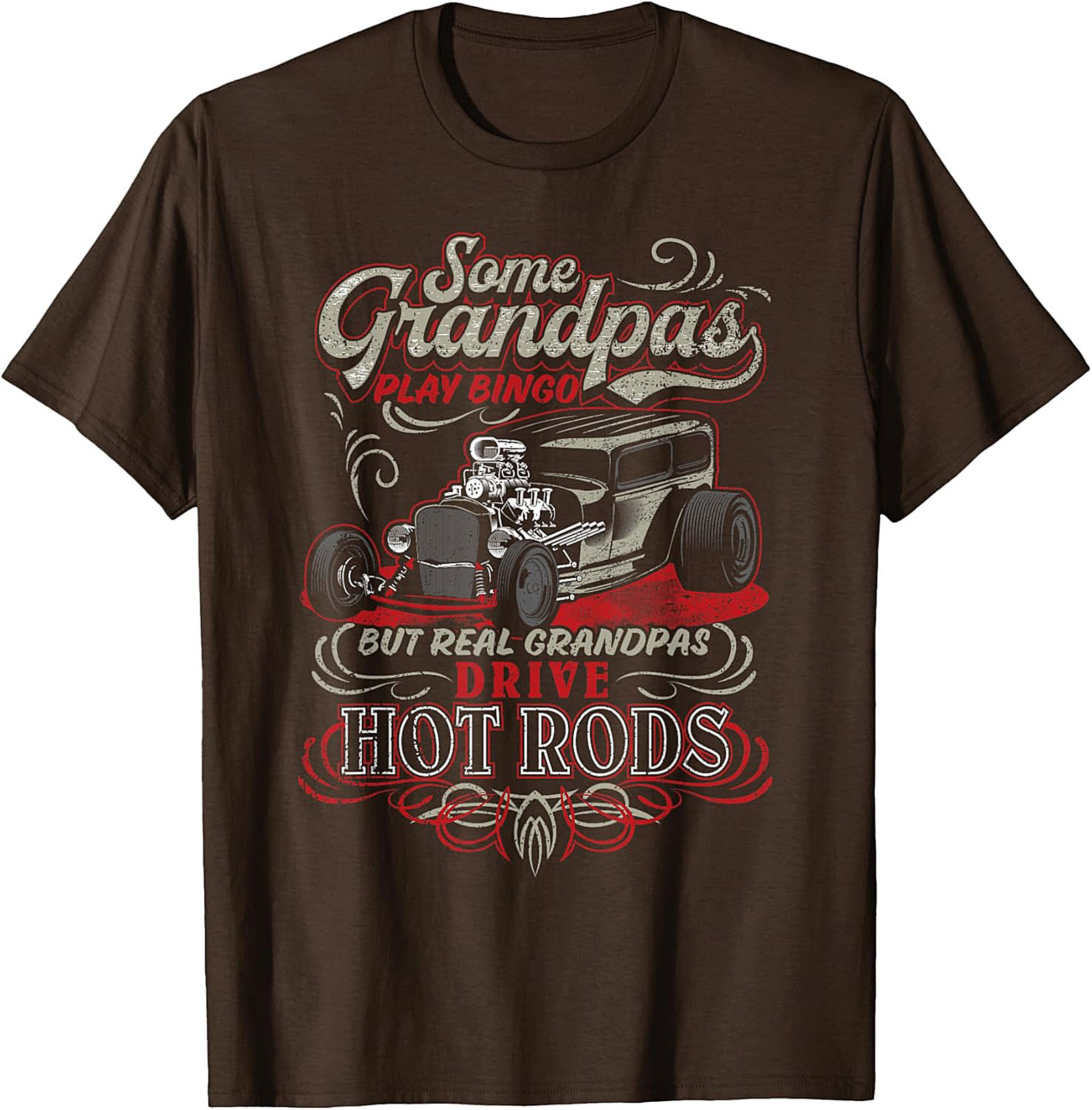 Hot Rod Grandpa Graphic Tee Funny Car Shirt Gift