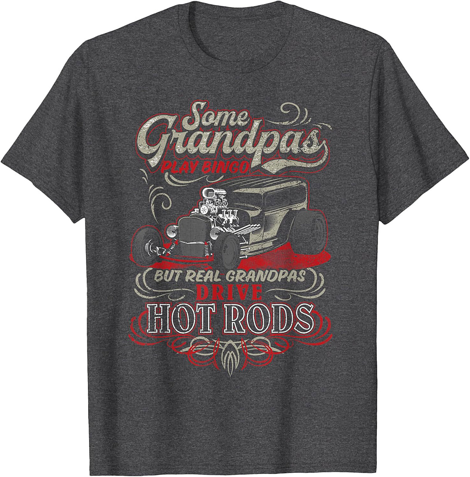 Hot Rod Grandpa Graphic Tee Funny Car Shirt Gift