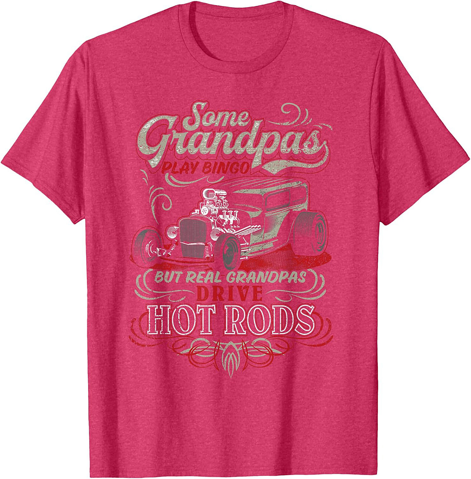 Hot Rod Grandpa Graphic Tee Funny Car Shirt Gift
