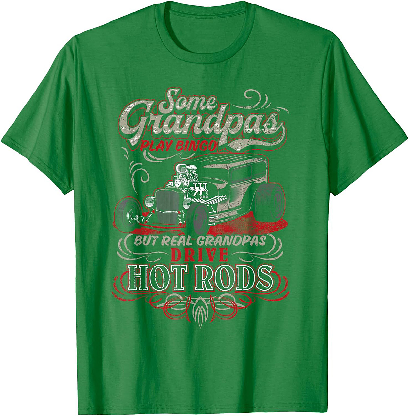 Hot Rod Grandpa Graphic Tee Funny Car Shirt Gift