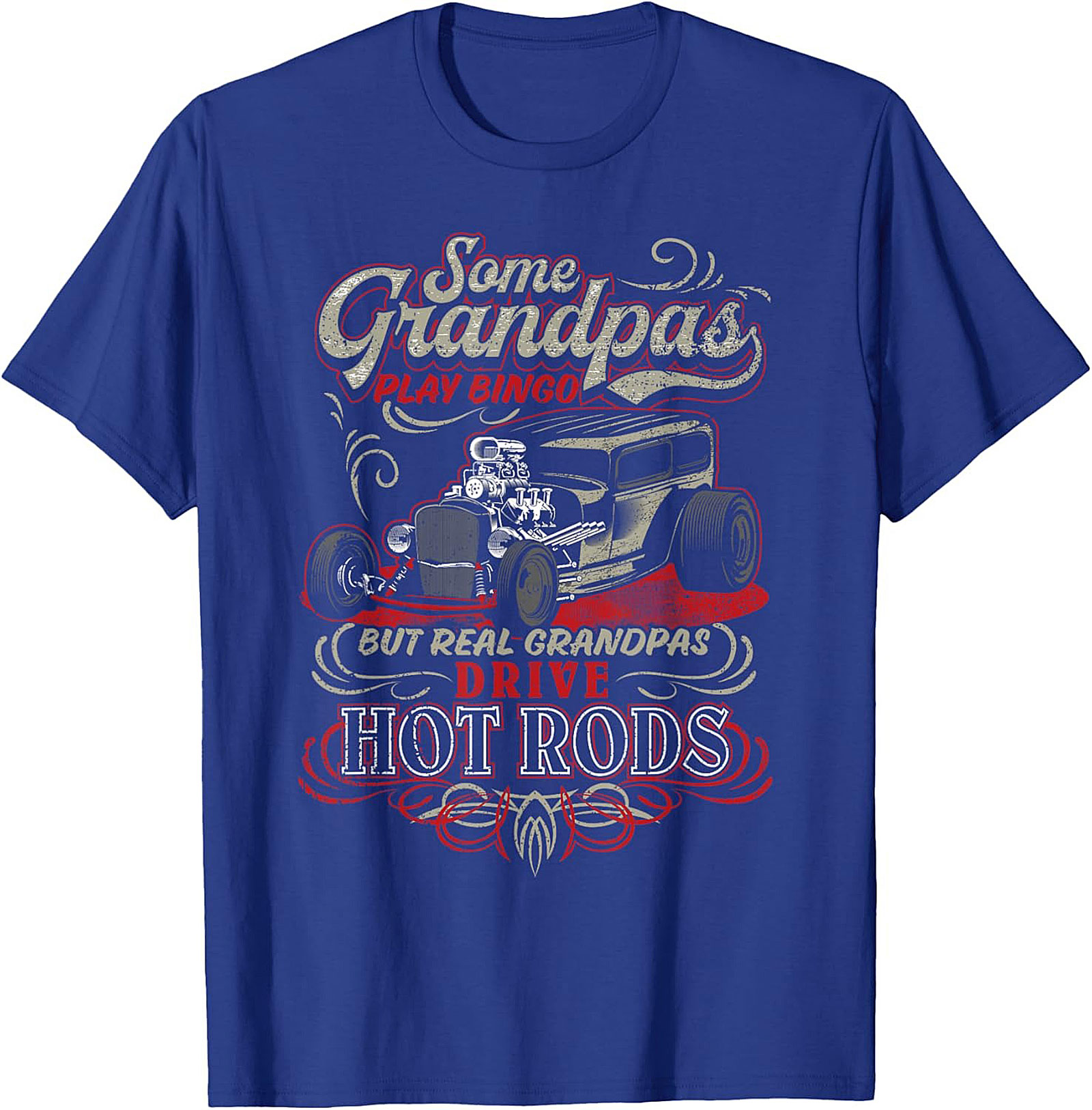 Hot Rod Grandpa Graphic Tee Funny Car Shirt Gift