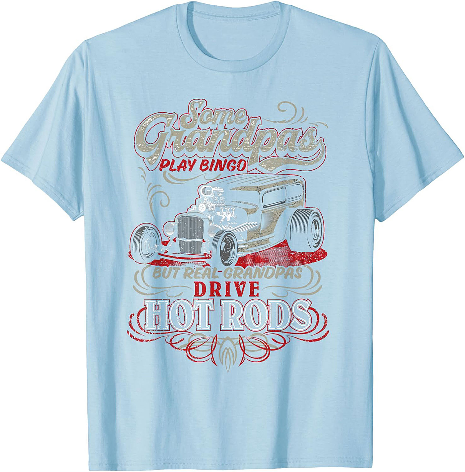 Hot Rod Grandpa Graphic Tee Funny Car Shirt Gift