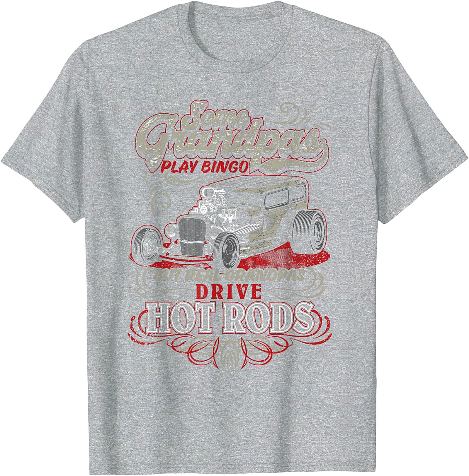 Hot Rod Grandpa Graphic Tee Funny Car Shirt Gift