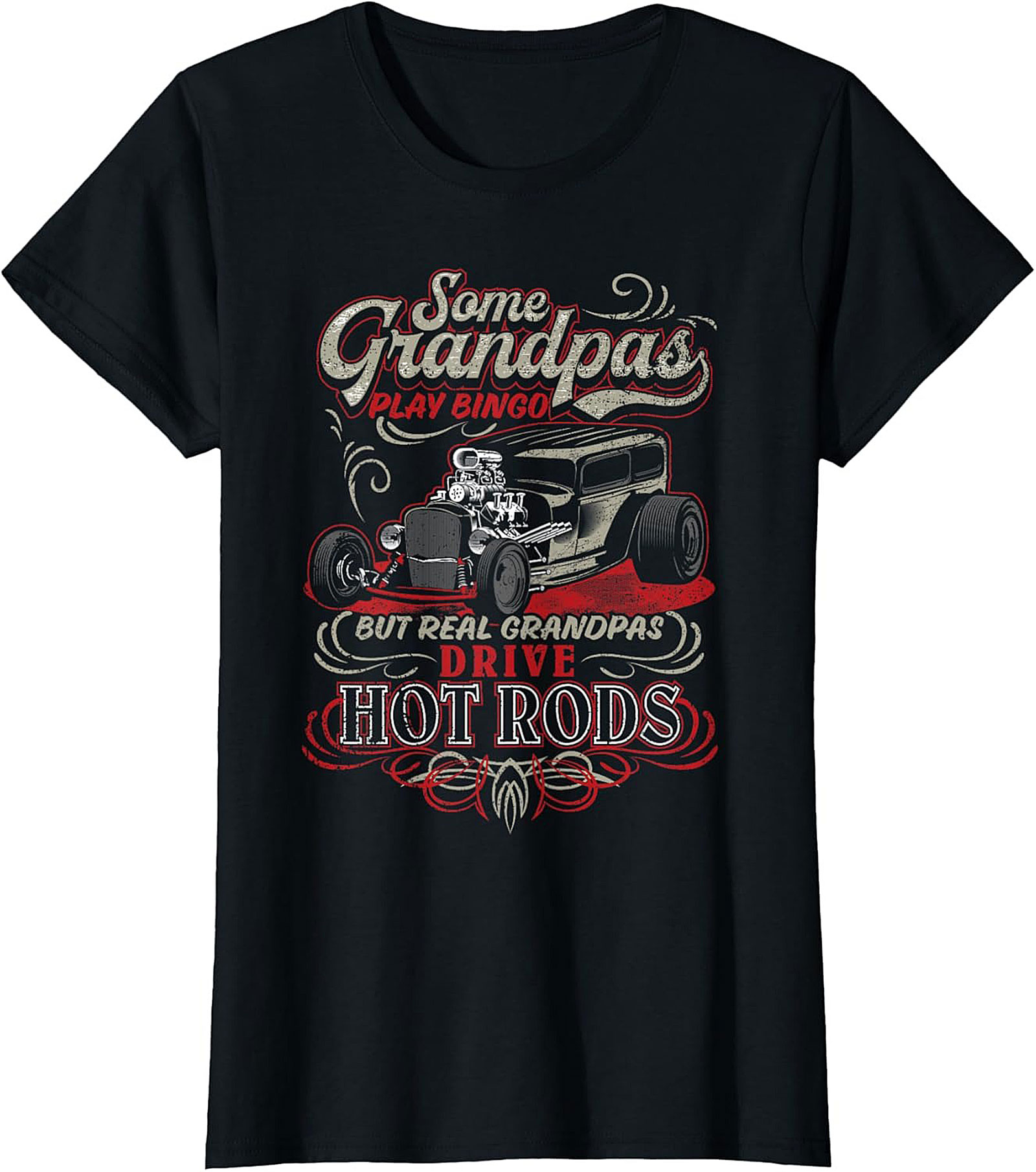 Hot Rod Grandpa Graphic Tee Funny Car Shirt Gift