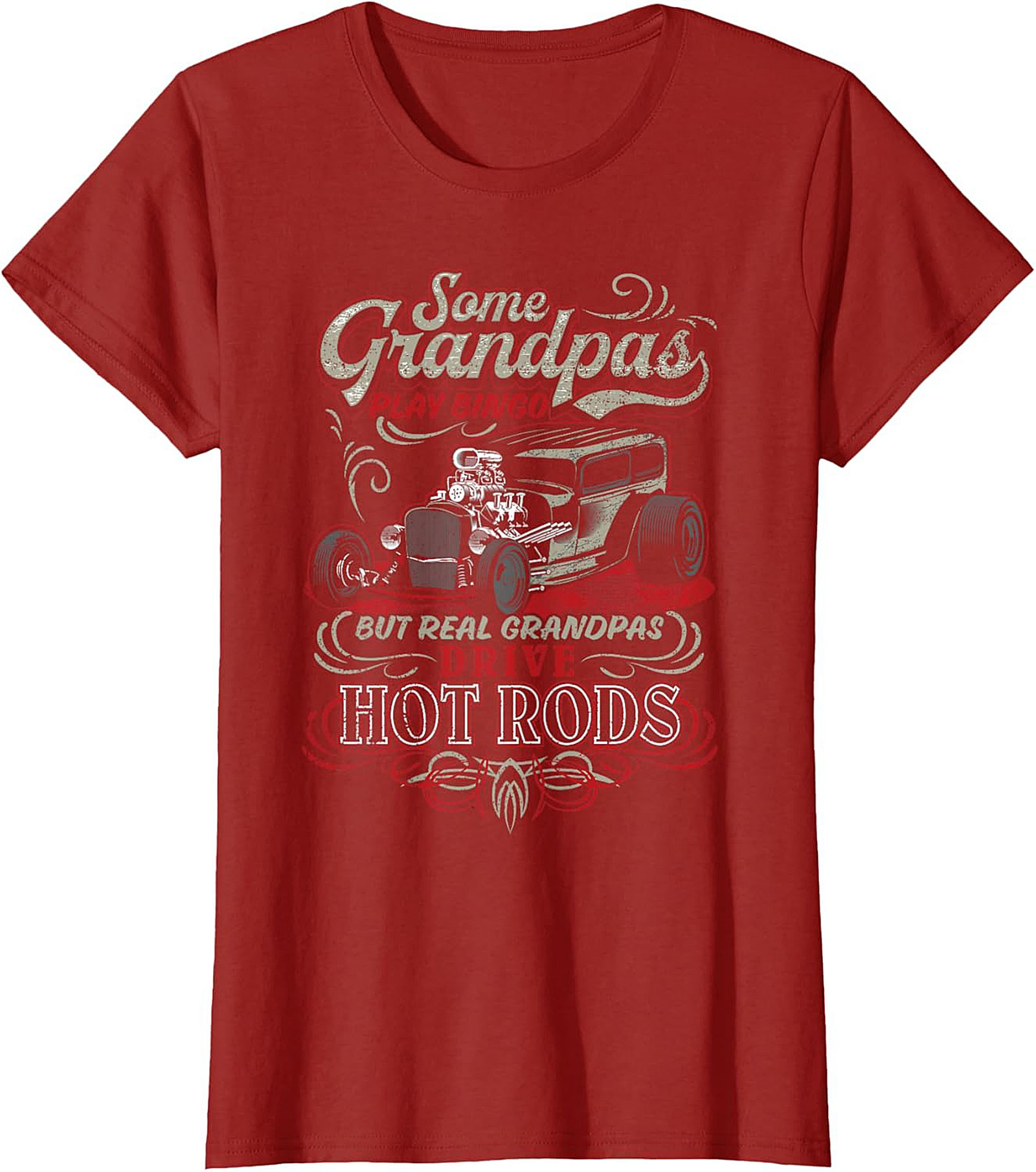 Hot Rod Grandpa Graphic Tee Funny Car Shirt Gift