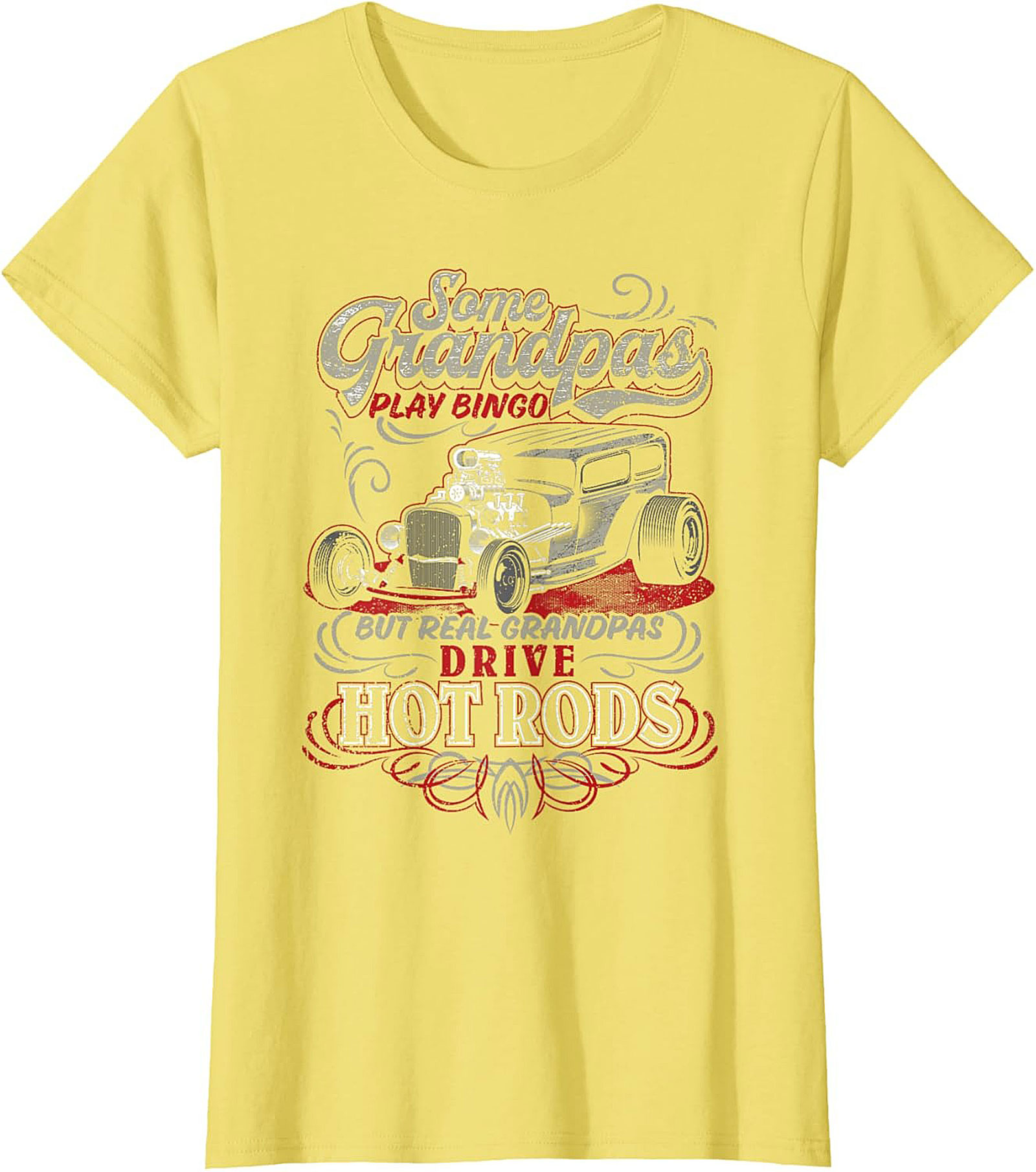 Hot Rod Grandpa Graphic Tee Funny Car Shirt Gift