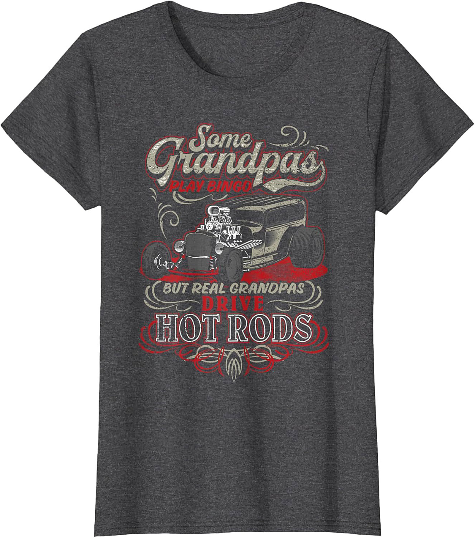 Hot Rod Grandpa Graphic Tee Funny Car Shirt Gift