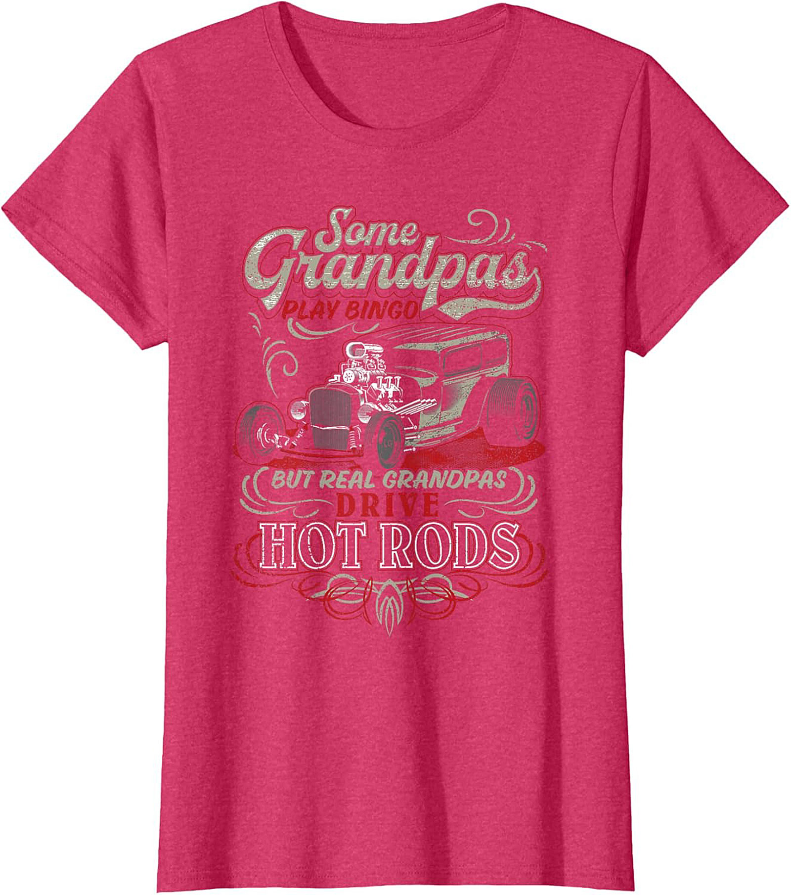 Hot Rod Grandpa Graphic Tee Funny Car Shirt Gift