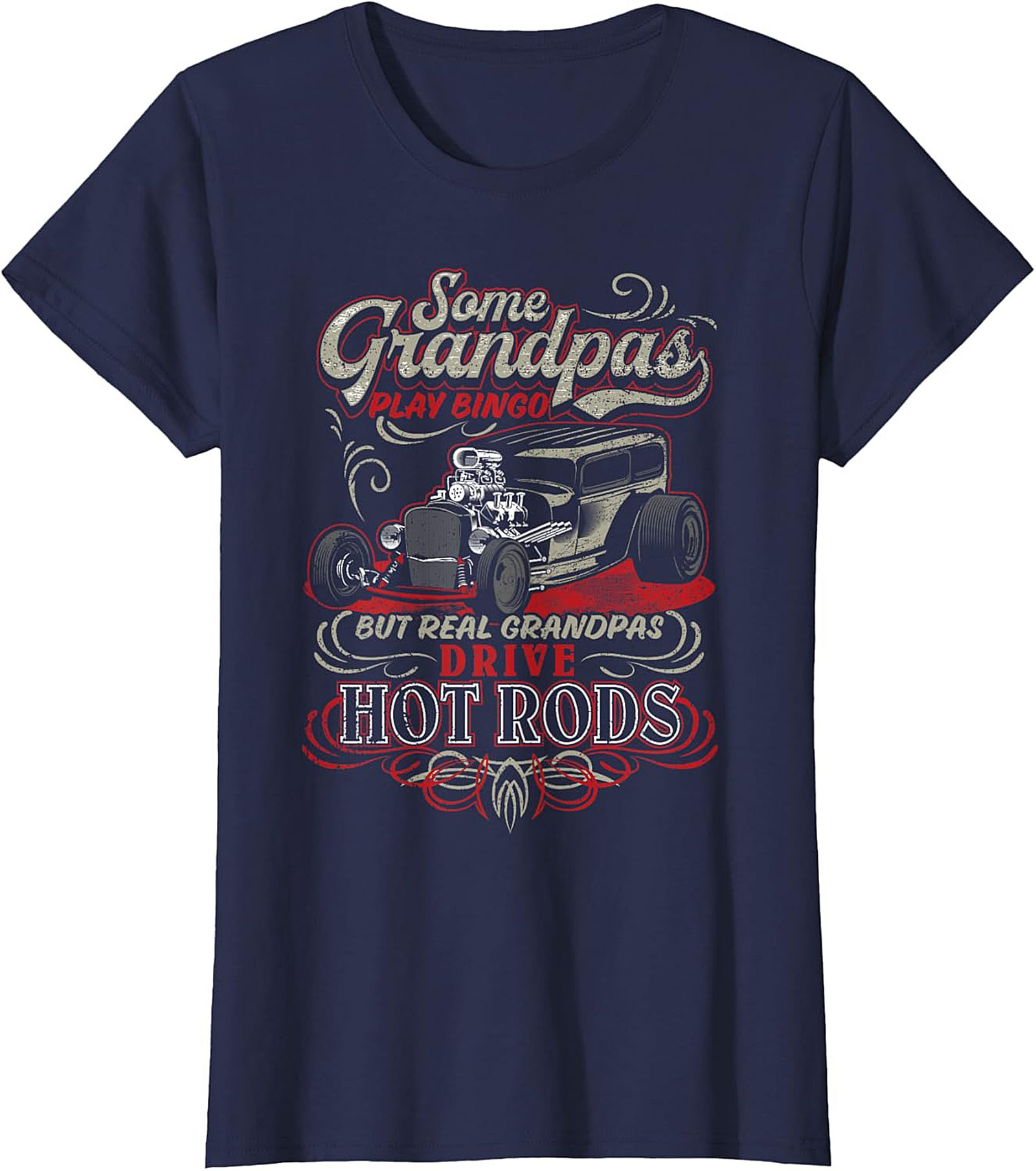 Hot Rod Grandpa Graphic Tee Funny Car Shirt Gift