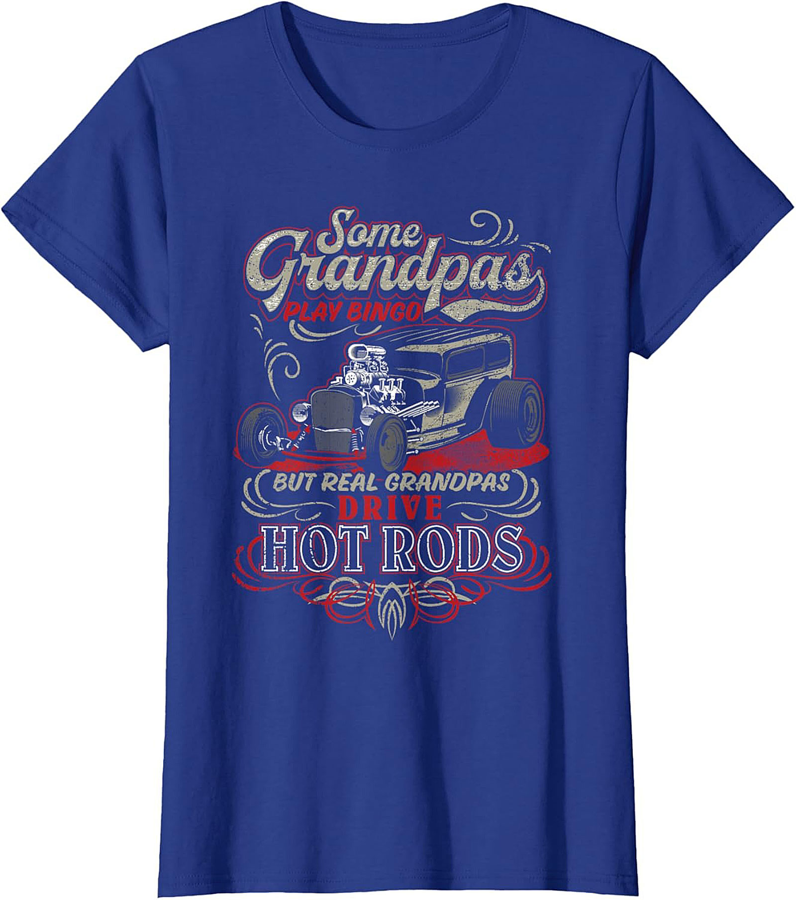 Hot Rod Grandpa Graphic Tee Funny Car Shirt Gift