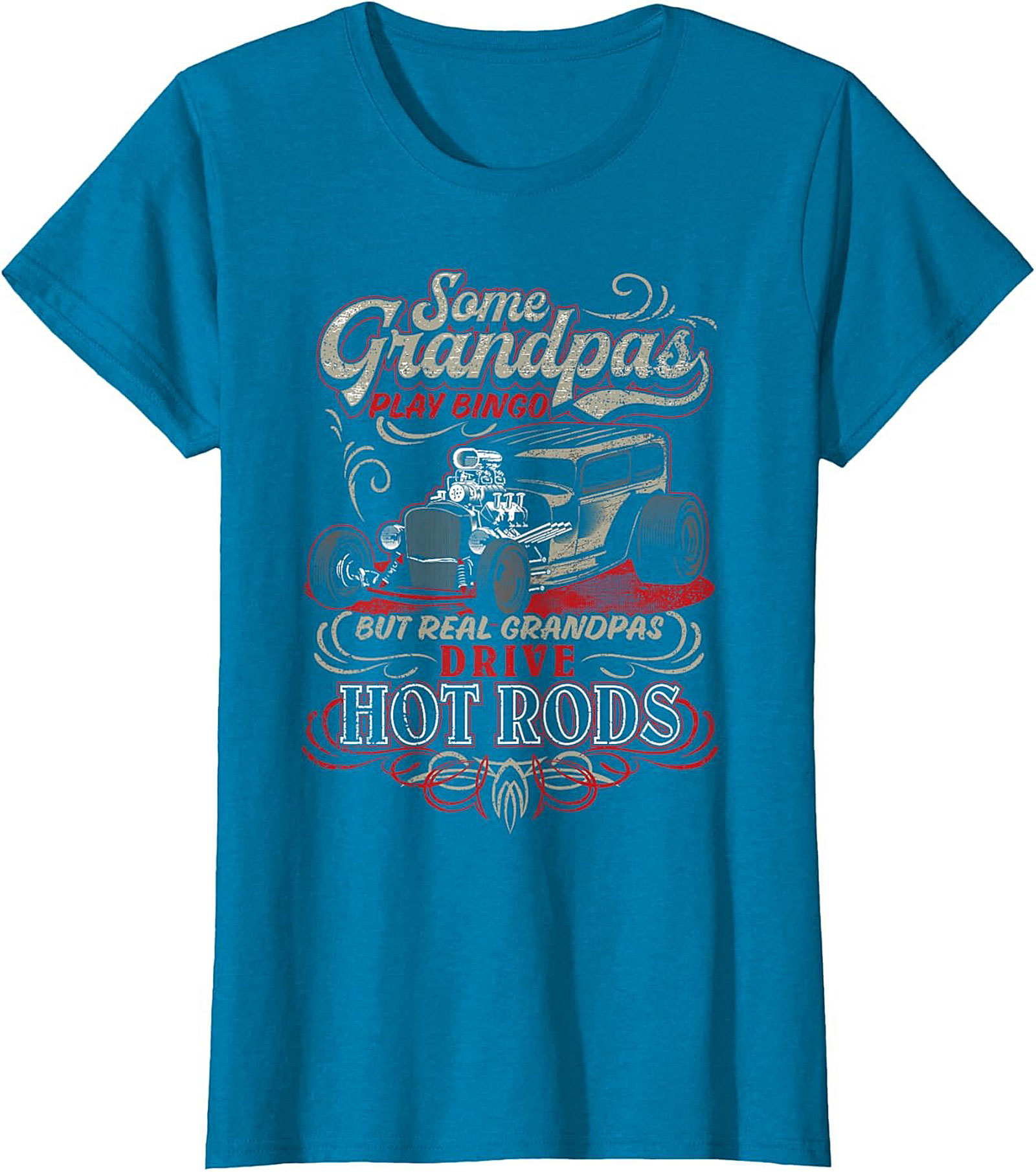 Hot Rod Grandpa Graphic Tee Funny Car Shirt Gift