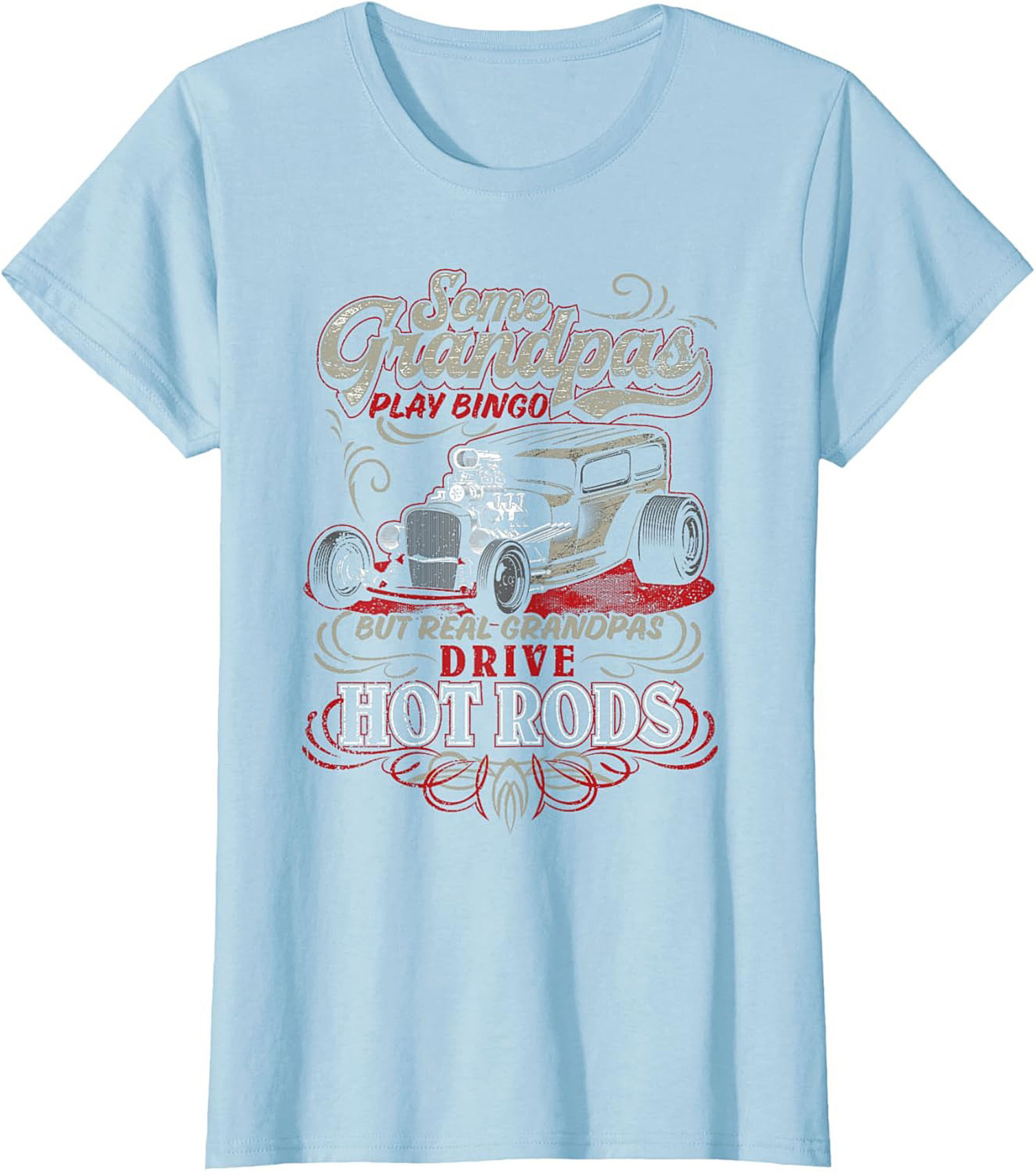 Hot Rod Grandpa Graphic Tee Funny Car Shirt Gift