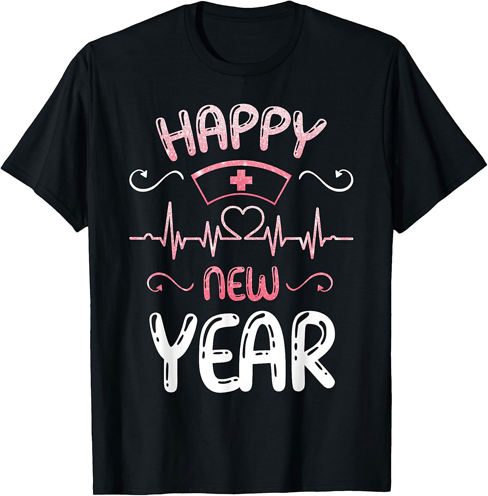 Nurse Happy New Year T-Shirt Healthcare Graphic Tee