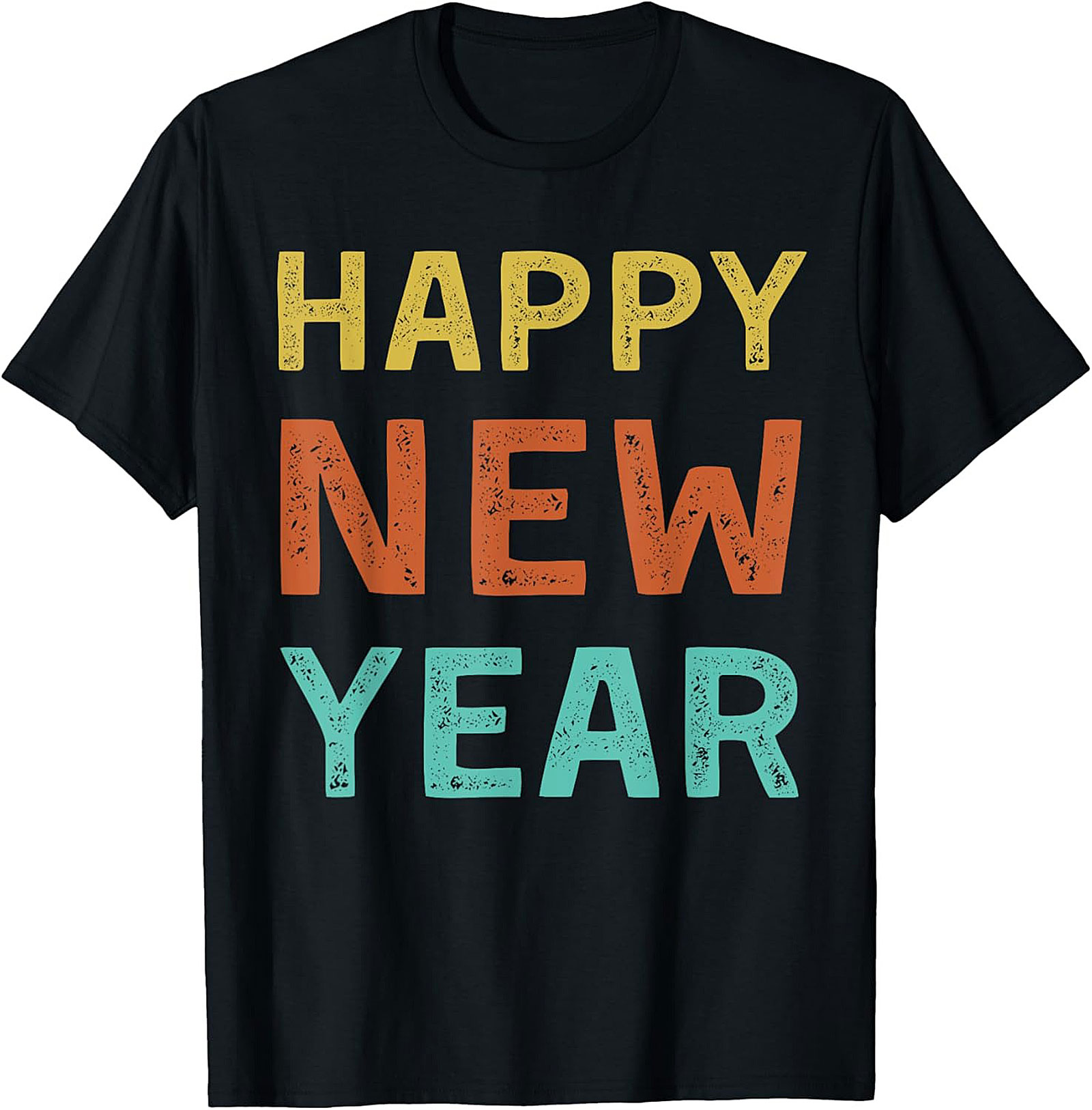 Happy New Year Vintage Graphic Tee Soft Cotton Shirt