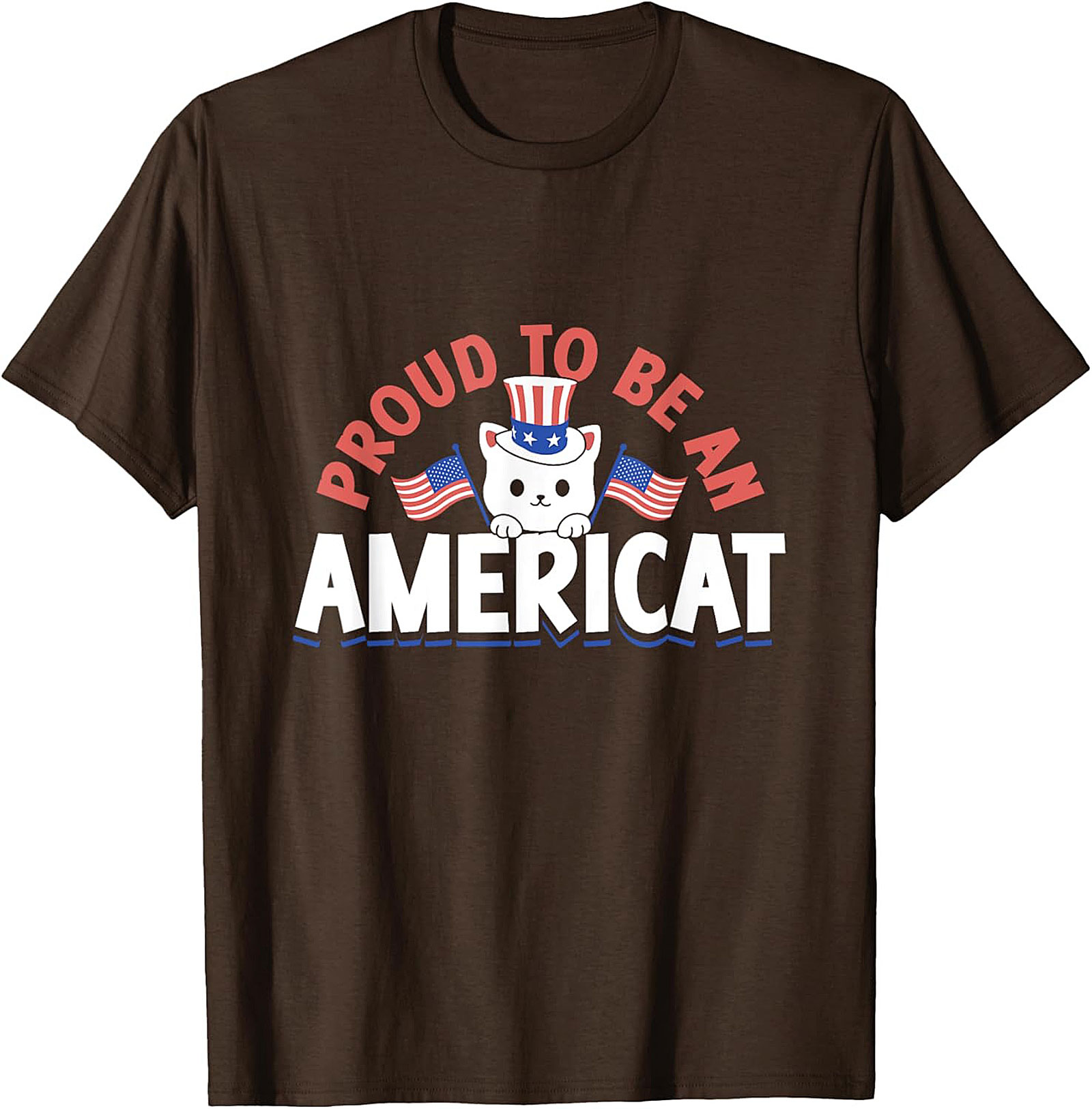 Proud AmeriCat Graphic Tee | Funny Patriotic Cat T-Shirt