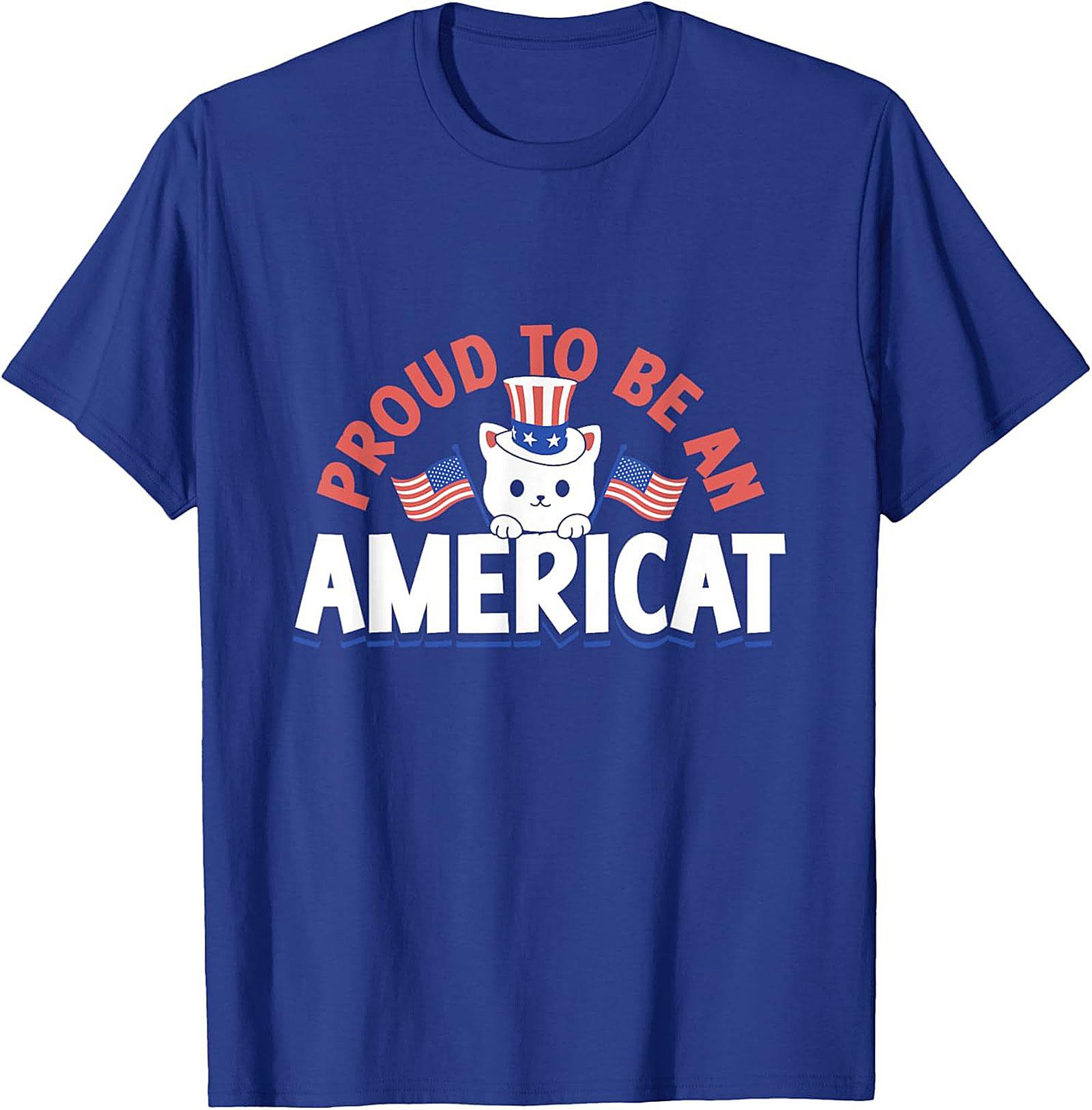 Proud AmeriCat Graphic Tee | Funny Patriotic Cat T-Shirt